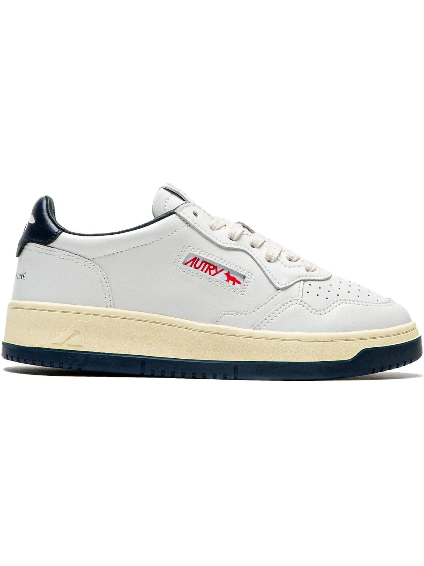Женские кроссовки кожаные Autry Medalist Leather Low — изображение 1 из 1, белый/темно-синий