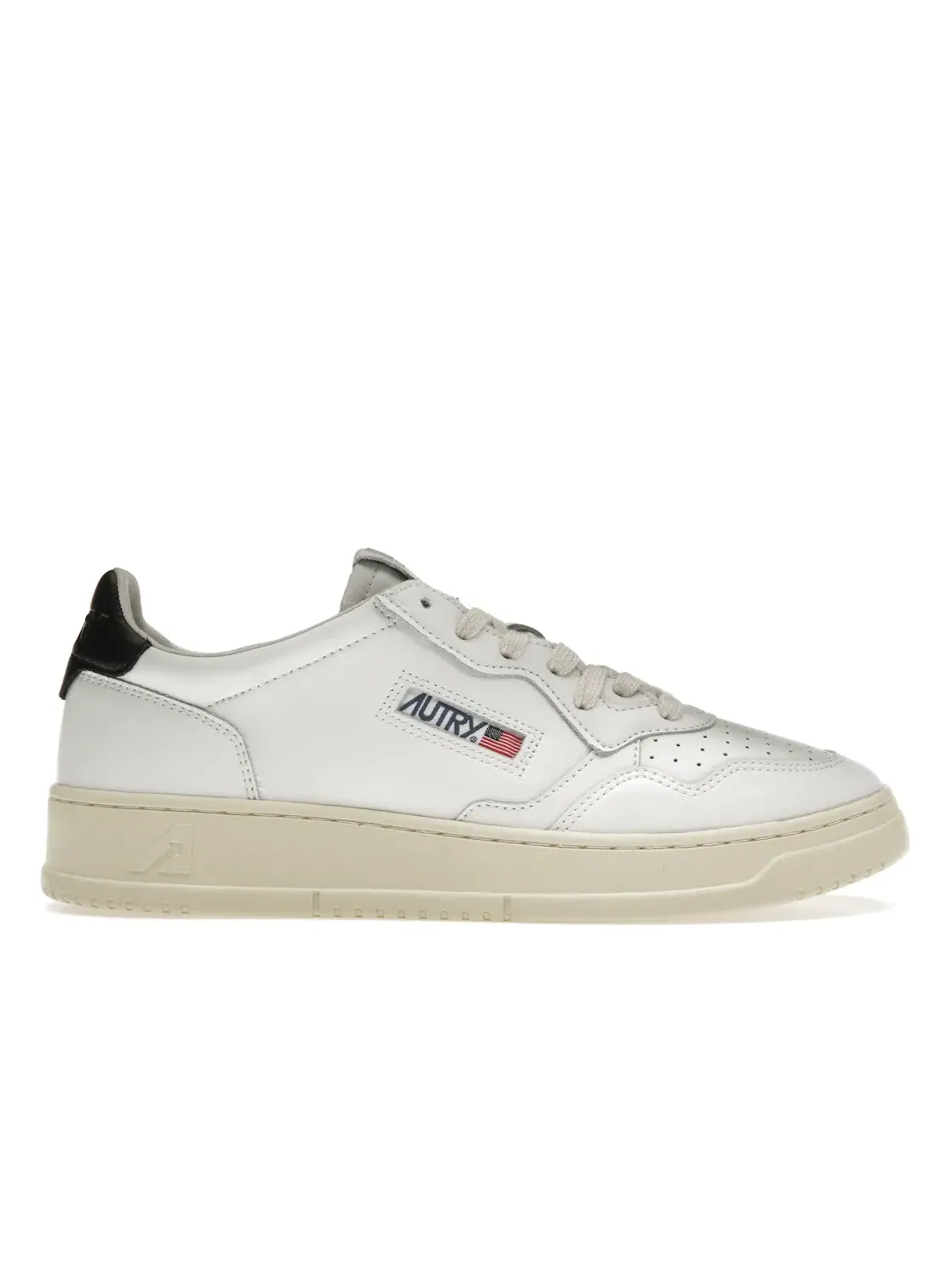 Мужские кроссовки кожаные Autry Medalist Leather Low — изображение 1 из 4, белый/черный
