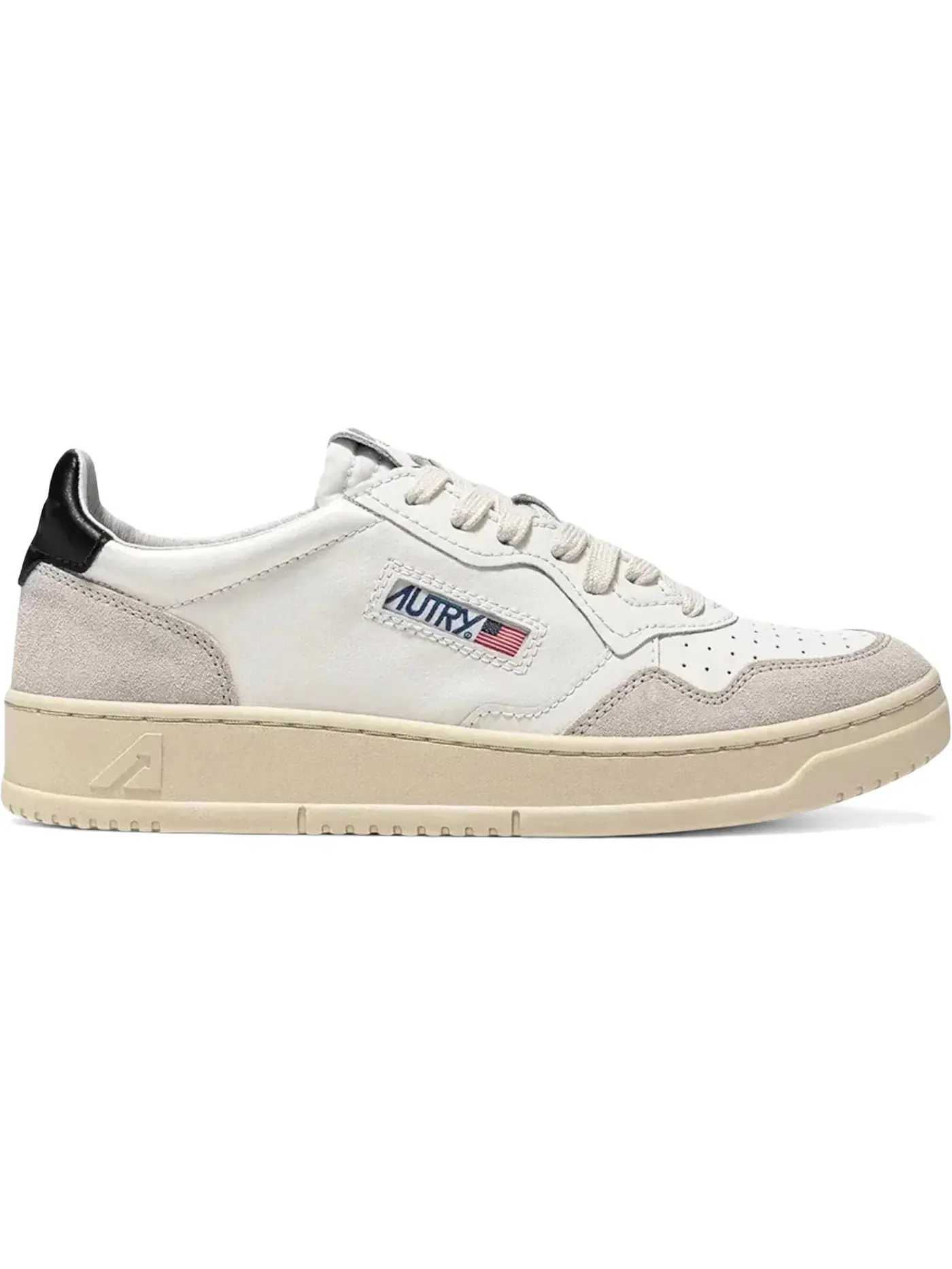 Женские кроссовки Autry Medalist Leather Low — изображение 1 из 1, белый/черный/бежевый