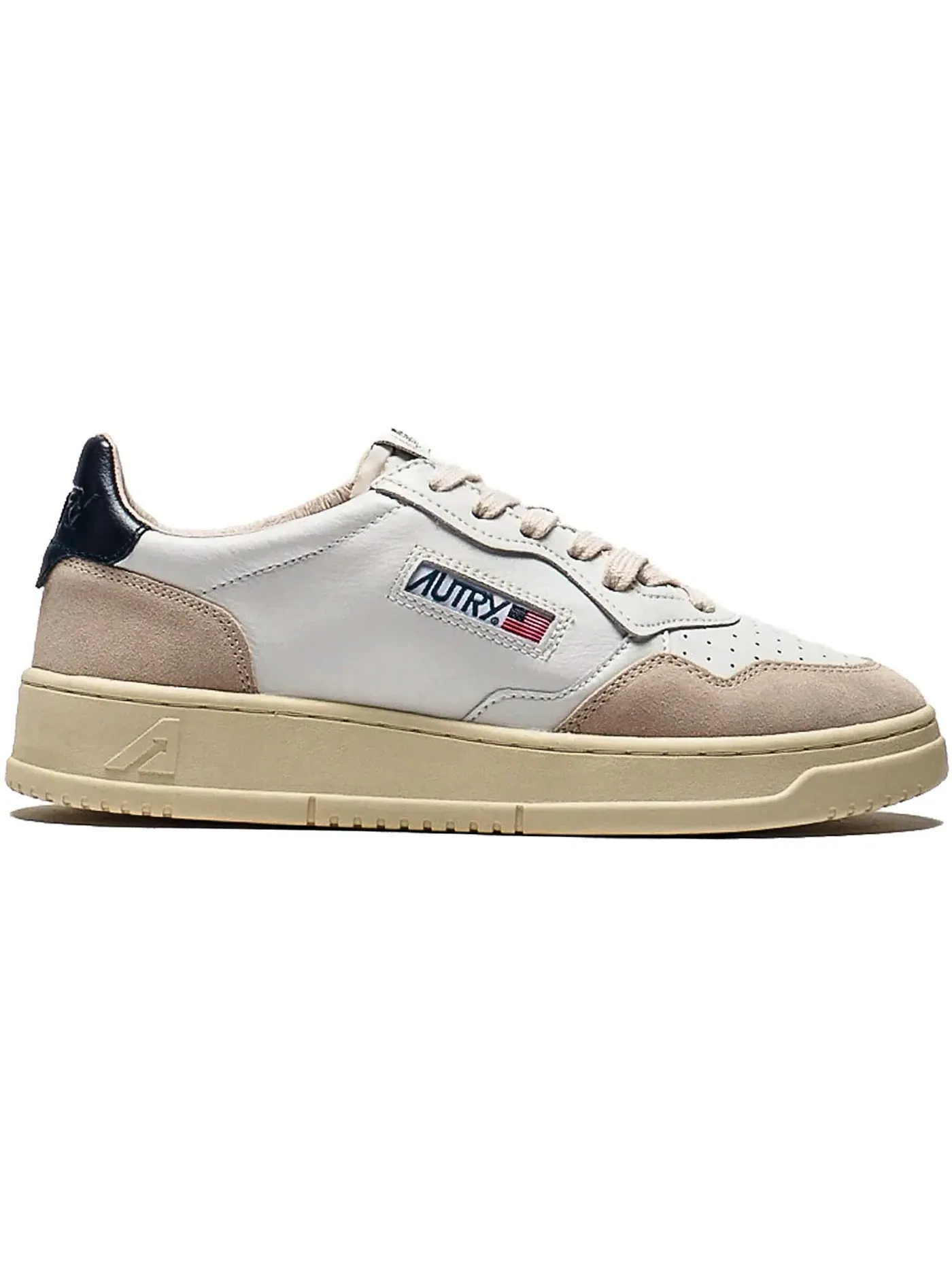 Женские кроссовки кожаные Autry Medalist Leather Low — изображение 1 из 1, белый/синий