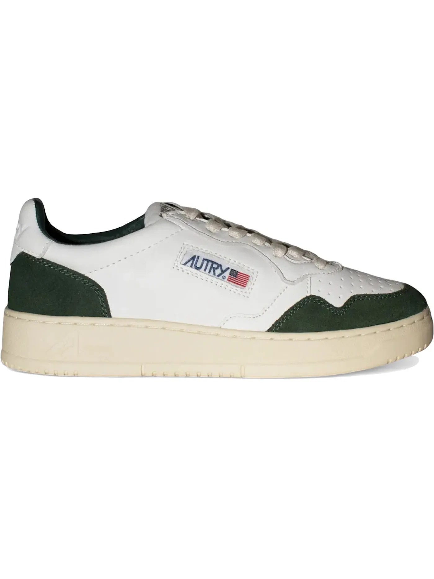 Мужские кроссовки с низким профилем Autry Medalist Leather Low — изображение 1 из 1, белый/зеленый