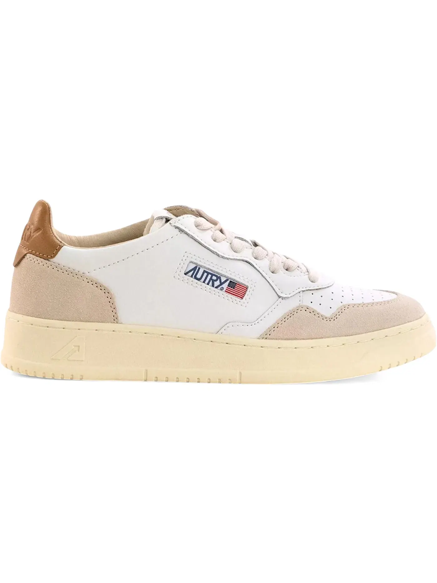 Мужские кроссовки Lifestyle Autry Medalist Leather Low — изображение 1 из 1, белый/коричневый