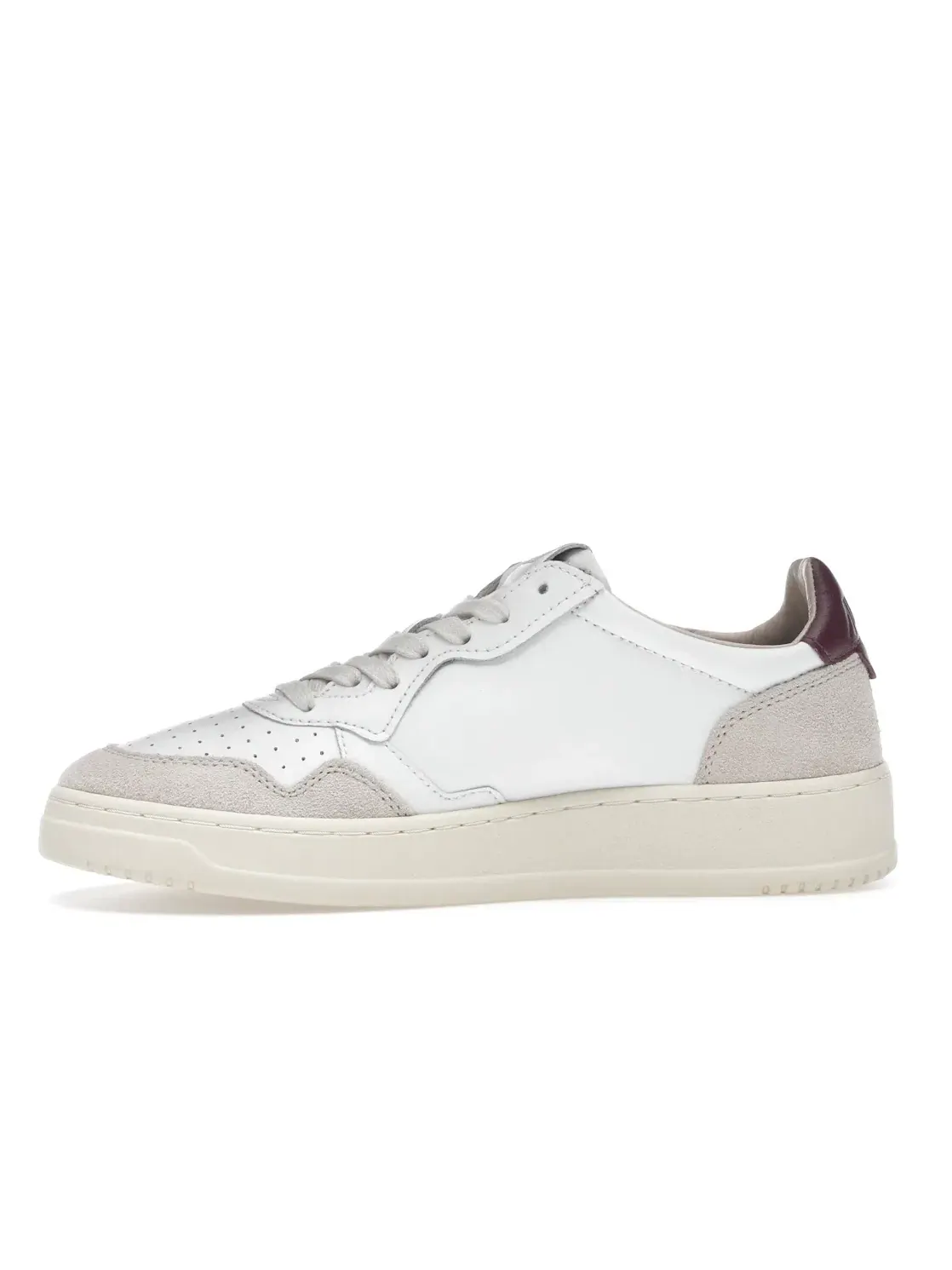 Женские кроссовки кожаные Autry Medalist Leather Low — изображение 3 из 4, белый/бордовый