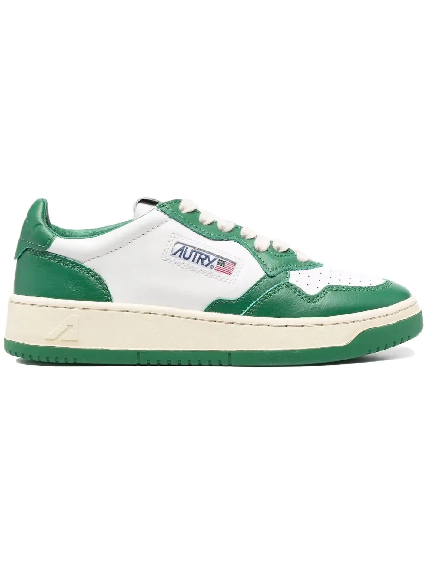 Женские кроссовки Leather Low White Green Autry — изображение 1 из 1, белый/зеленый