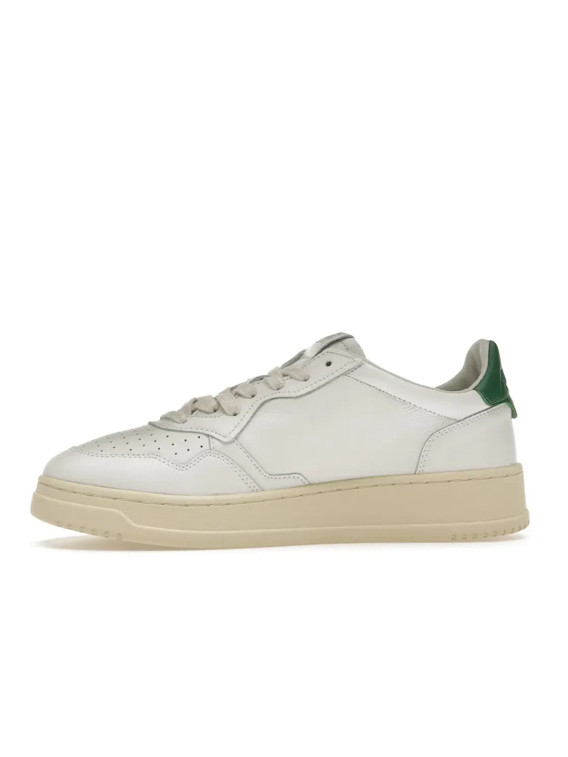 Мужские кроссовки кожаные Autry Medalist Leather Low — изображение 3 из 4, белый/зеленый/кремовый
