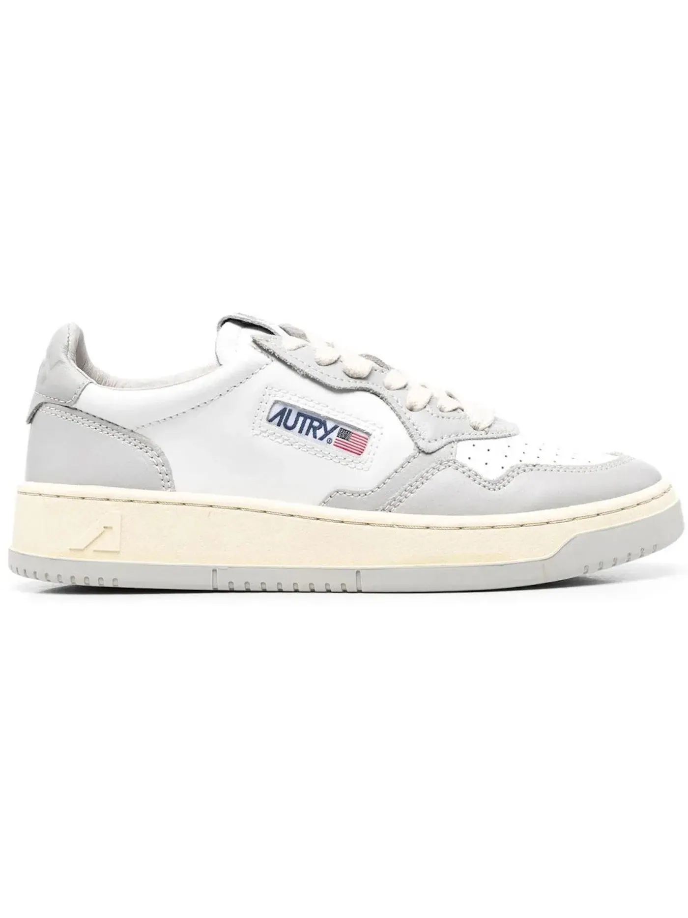 Женские кроссовки кожаные Autry Medalist Leather Low — изображение 1 из 1, белый/серый