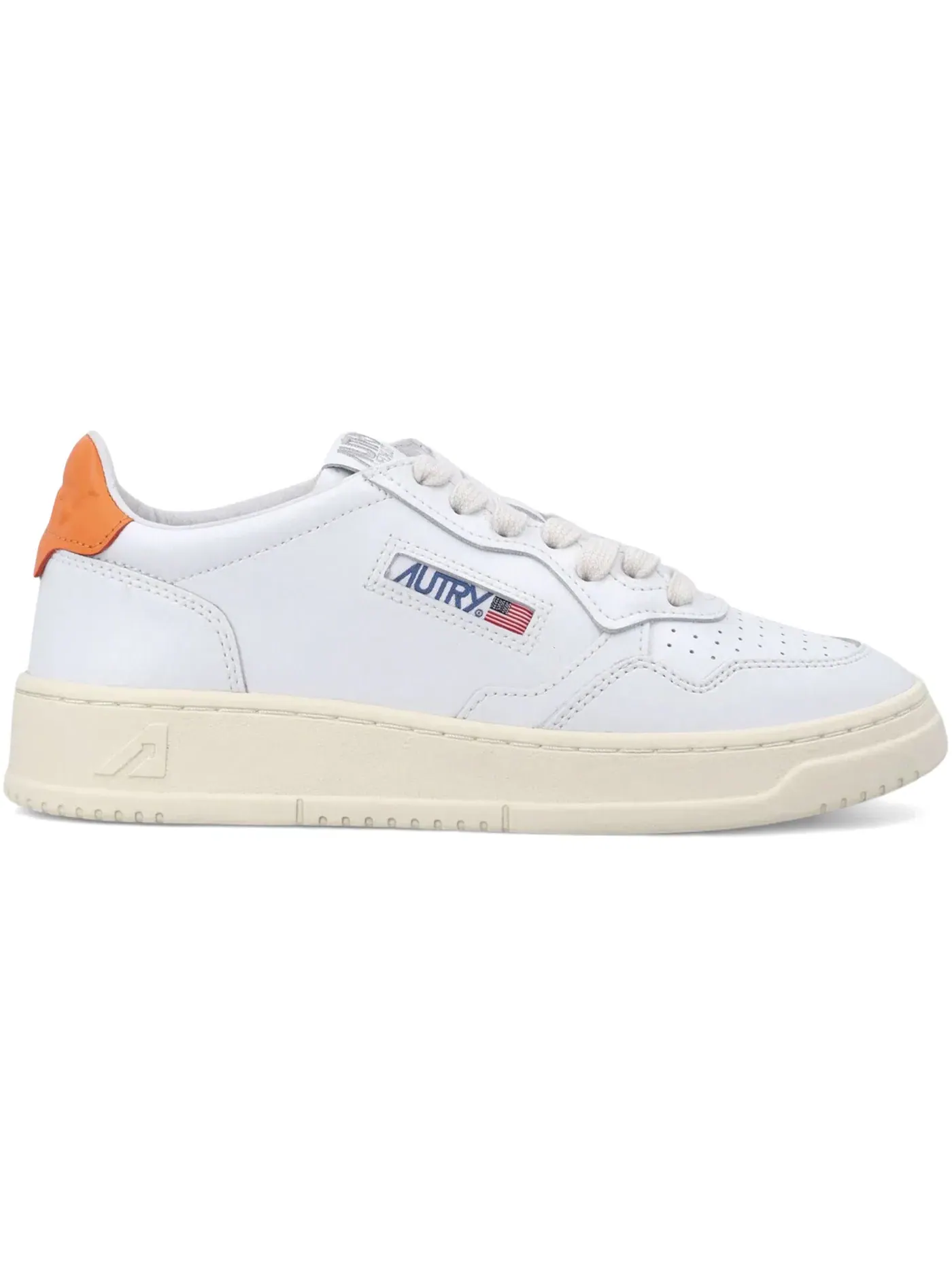 Женские кроссовки Lifestyle Autry Medalist Leather Low — изображение 1 из 1, белый/оранжевый