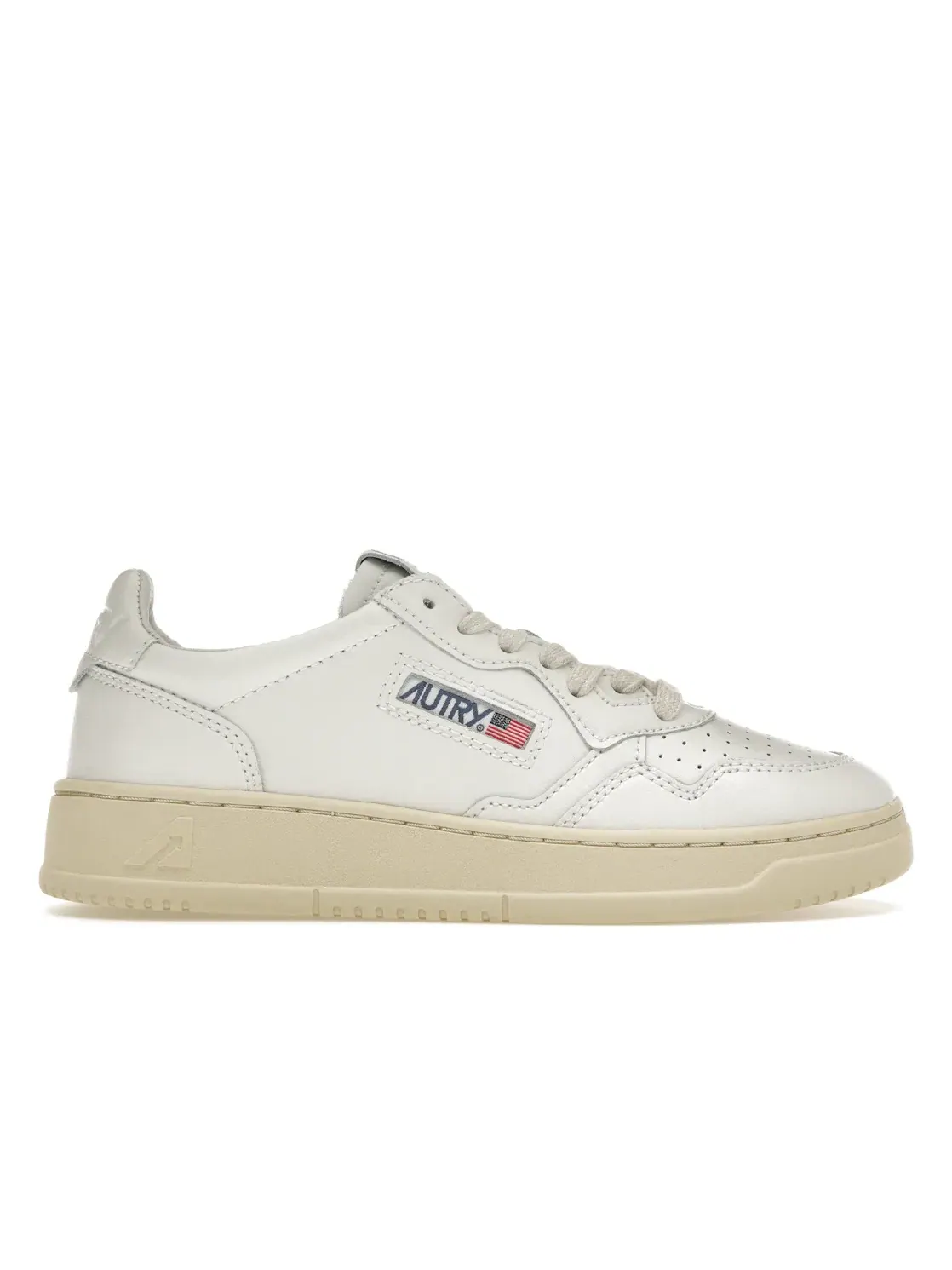 Женские кроссовки кожаные Autry Medalist Leather Low — изображение 1 из 4, белый/белый/кремовый