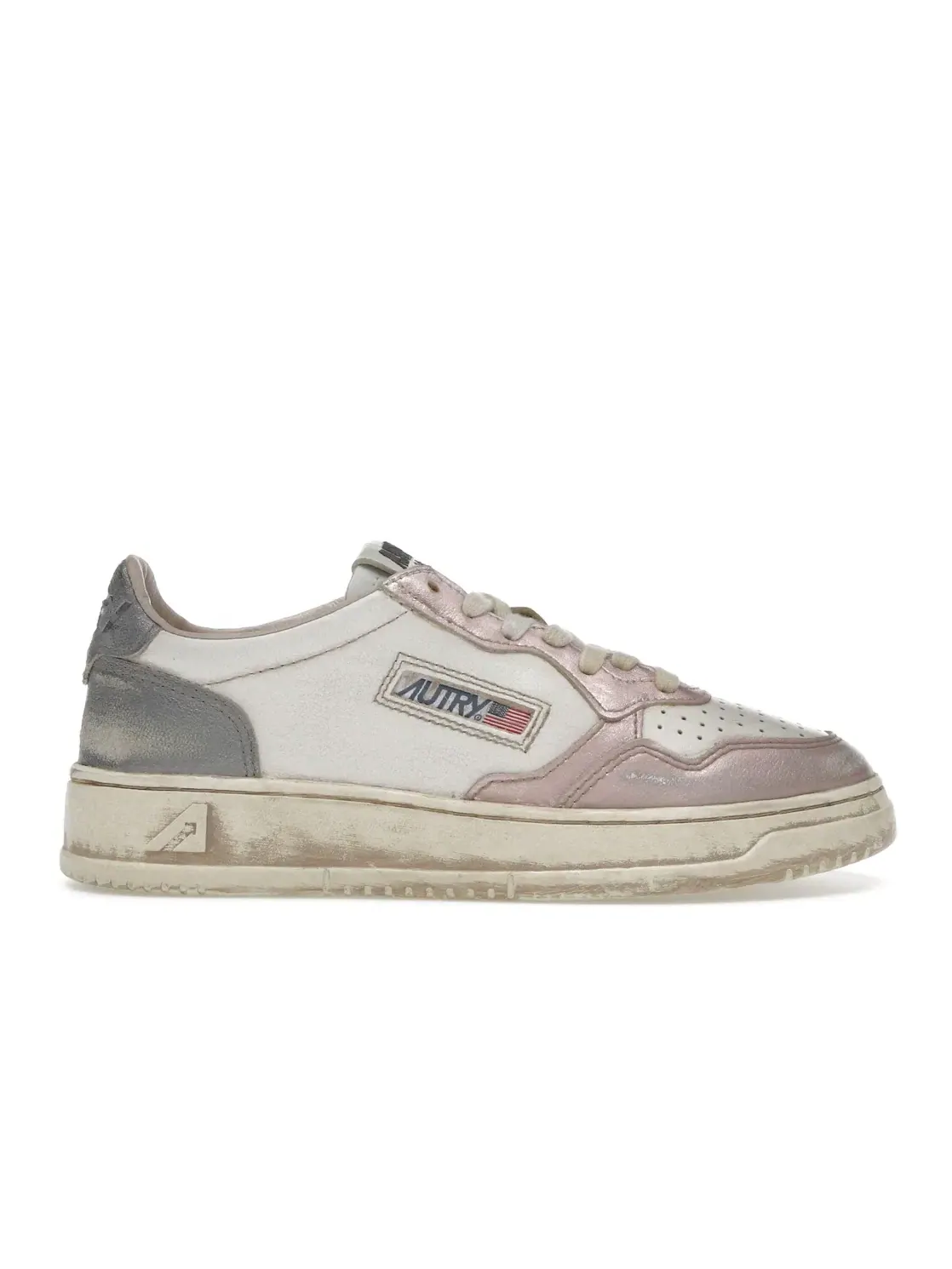 Женские кроссовки Lifestyle Autry Medalist Low Super Vintage — изображение 1 из 4, белый/розовый