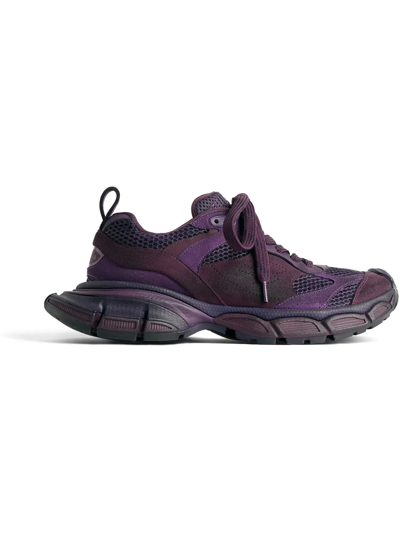 Кроссовки женские Balenciaga 3XL Sneakers, замшевые — изображение 1 из 1, фиолетовый