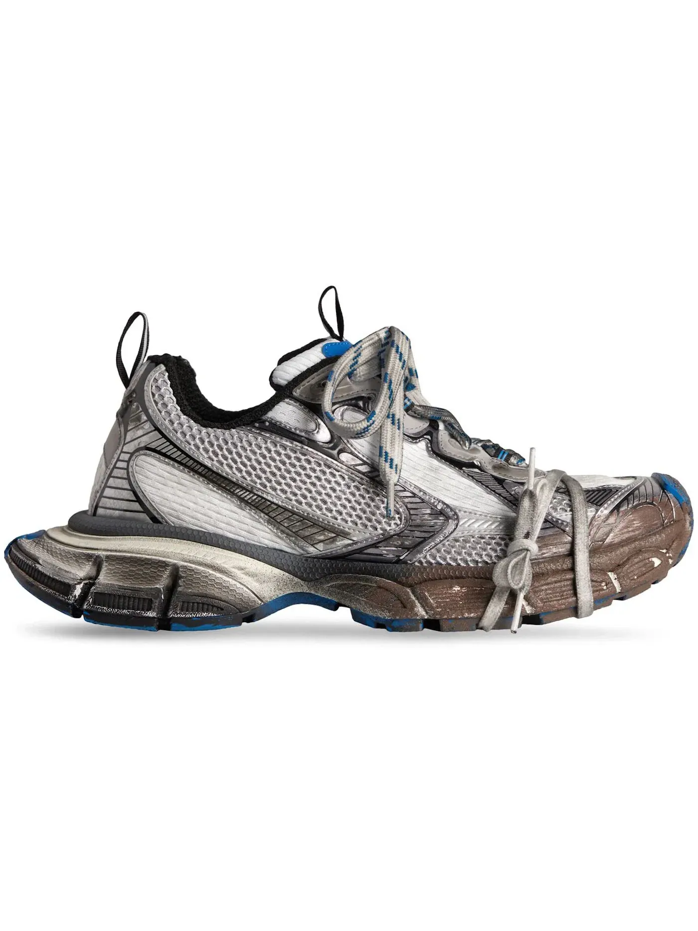 Кроссовки мужские Balenciaga 3XL Trainer, эффект поношенности — изображение 1 из 1, серый