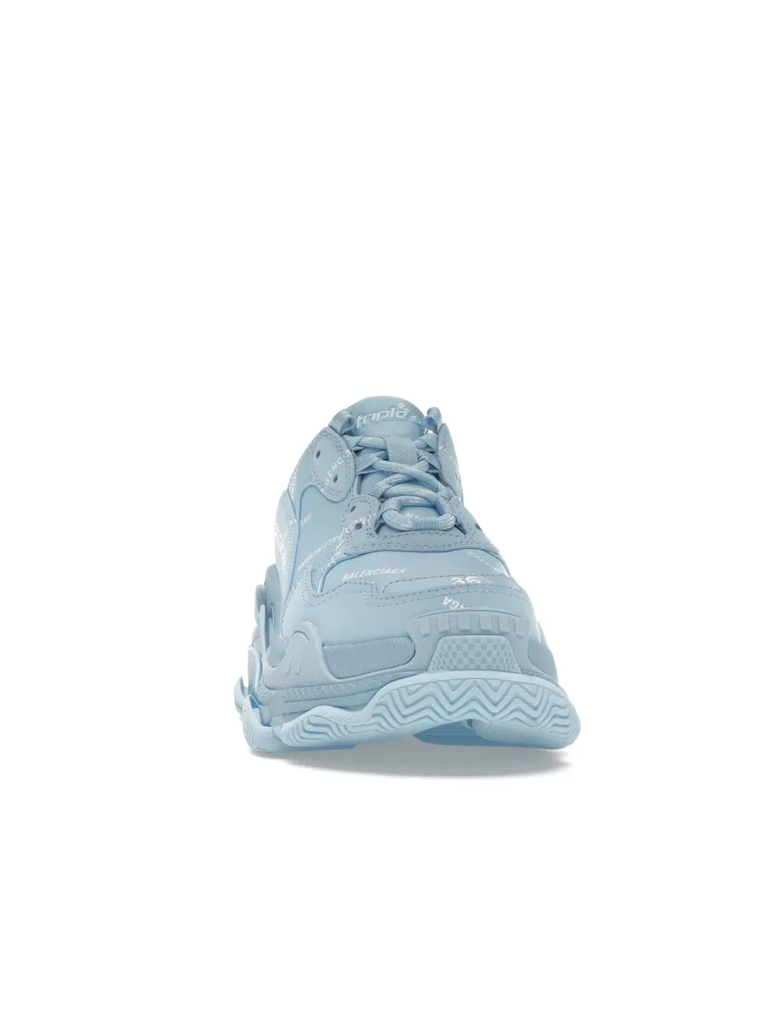 Женские кроссовки с принтом Balenciaga All Over Logo Triple S Balenciaga — изображение 2 из 4, синий белый
