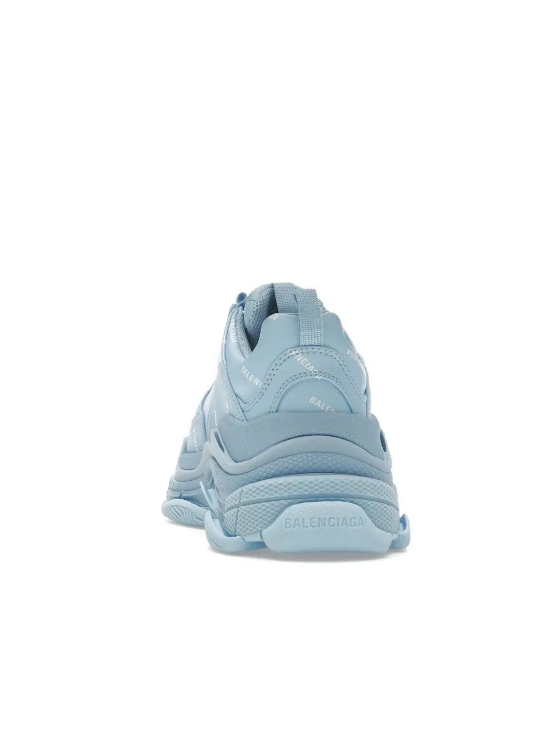 Женские кроссовки с принтом Balenciaga All Over Logo Triple S Balenciaga — изображение 4 из 4, синий белый