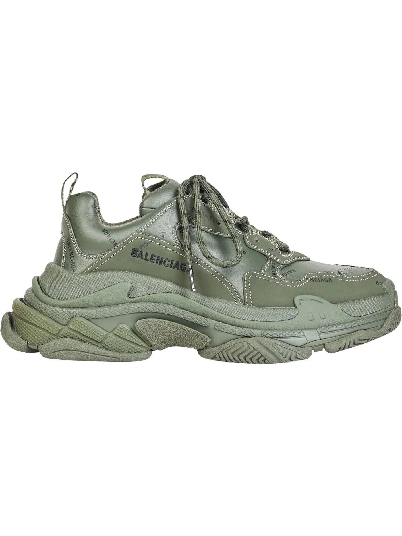 Кроссовки Balenciaga All Over Logo Triple S — изображение 1 из 1, черный