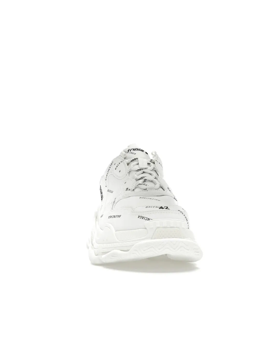 Кроссовки мужские Balenciaga All Over Logo Triple S — изображение 2 из 4, белый/черный