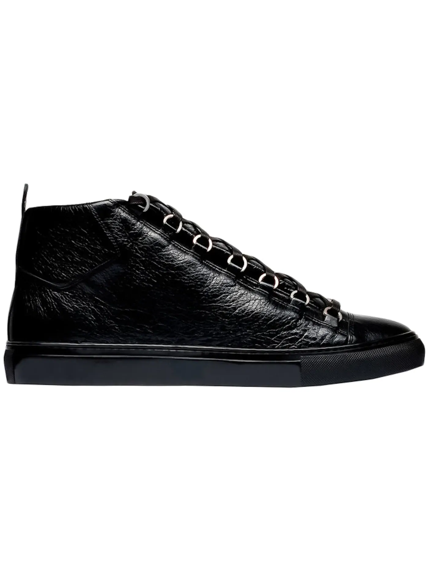 Кроссовки мужские Balenciaga Arena High кожаные черные — изображение 1 из 1, черный