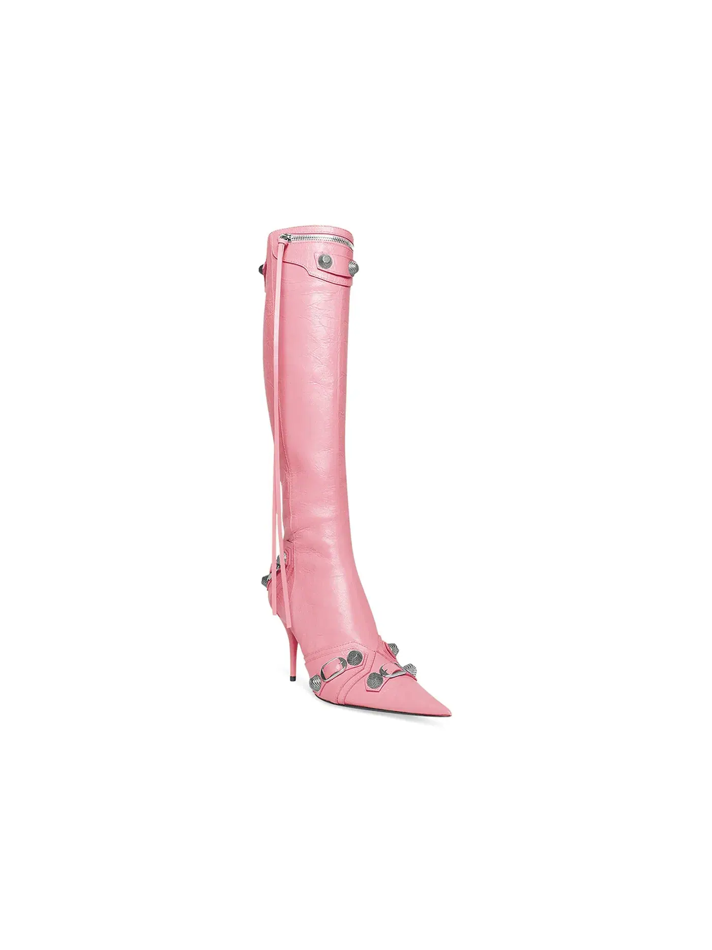Ботинки женские Balenciaga Cagole 90mm Boot — изображение 2 из 5, розовый