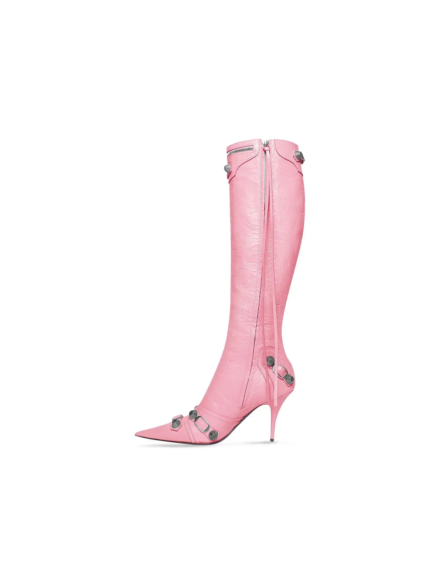Ботинки женские Balenciaga Cagole 90mm Boot — изображение 4 из 5, розовый