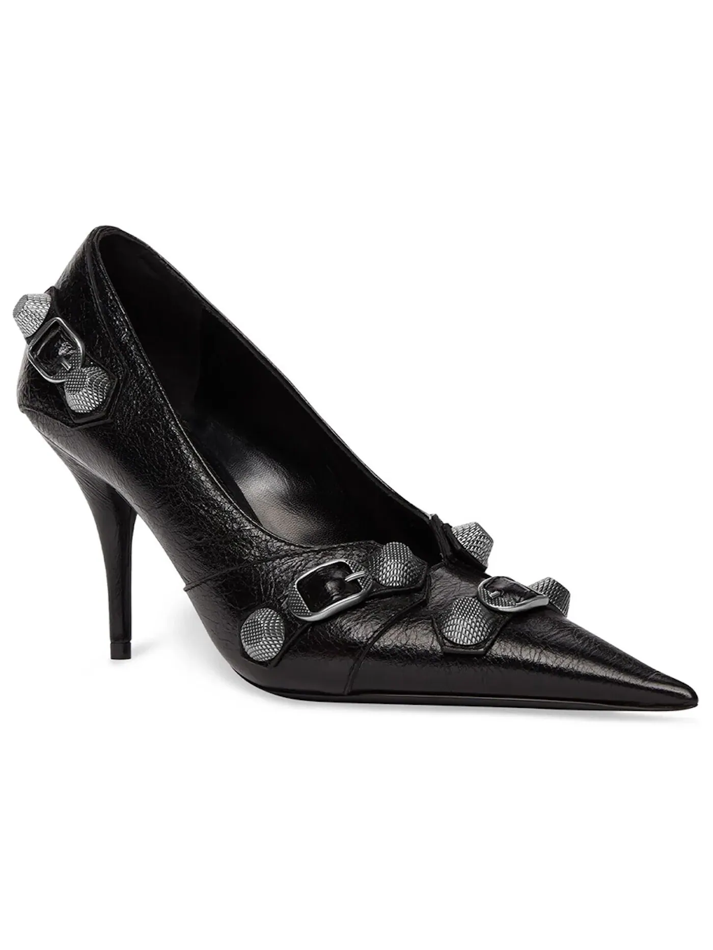 Туфли женские Balenciaga Cagole 90mm Pump, с принтом — изображение 2 из 5, черный