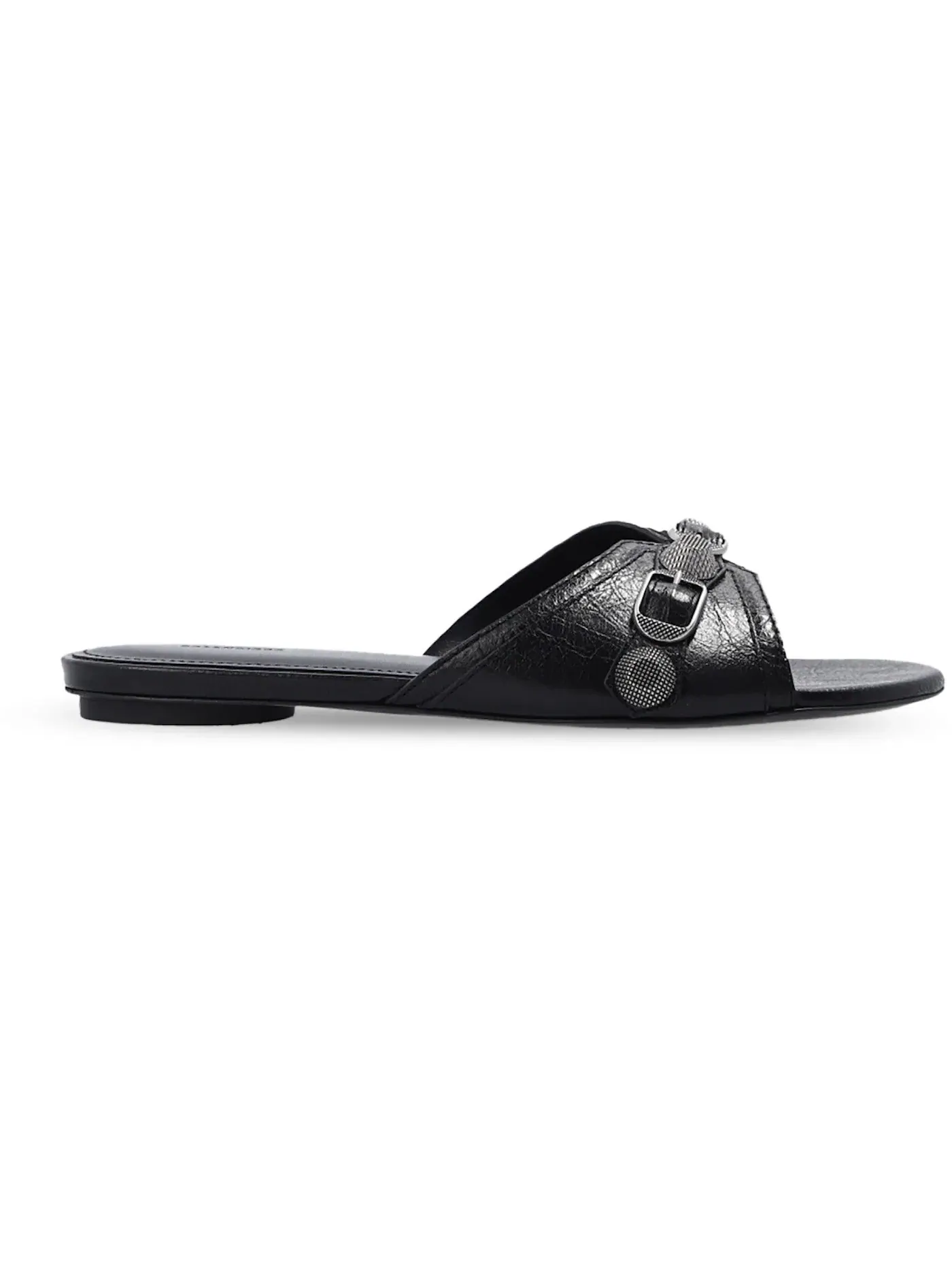 Сандалии женские Balenciaga Cagole Sandal, кожа с эффектом потертости