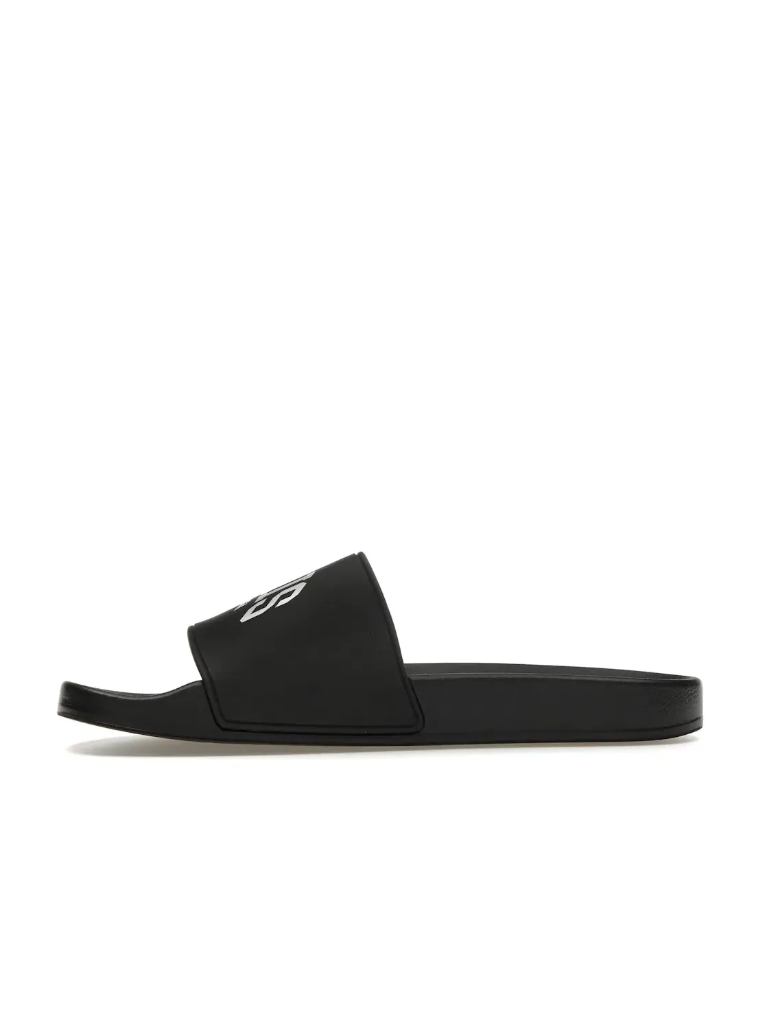 Шлепанцы женские Balenciaga City Pool Slide, с логотипом — изображение 3 из 4, черный/белый