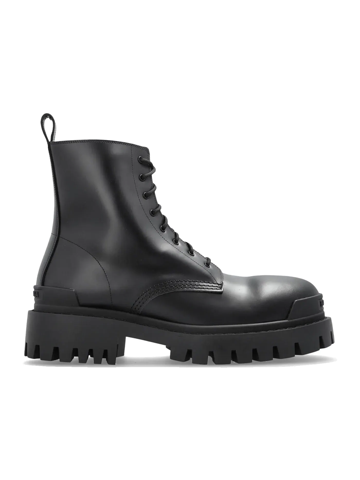 Ботинки мужские Balenciaga Combat Strike Boot, кожаные — изображение 1 из 1, черный