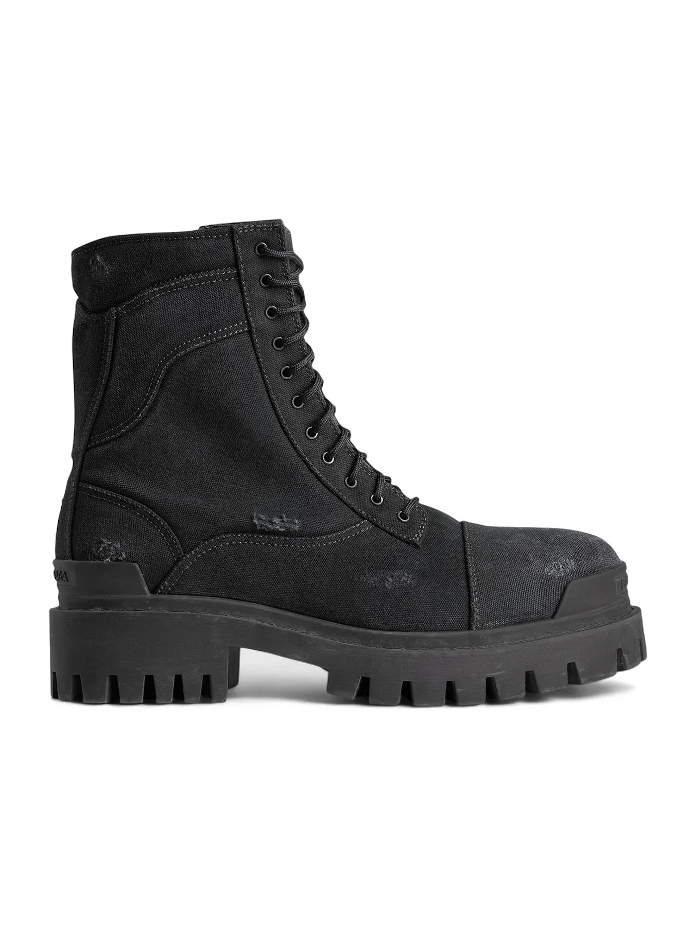 Ботинки мужские Balenciaga Combat Strike Boot, шнуровка — изображение 1 из 1, черный