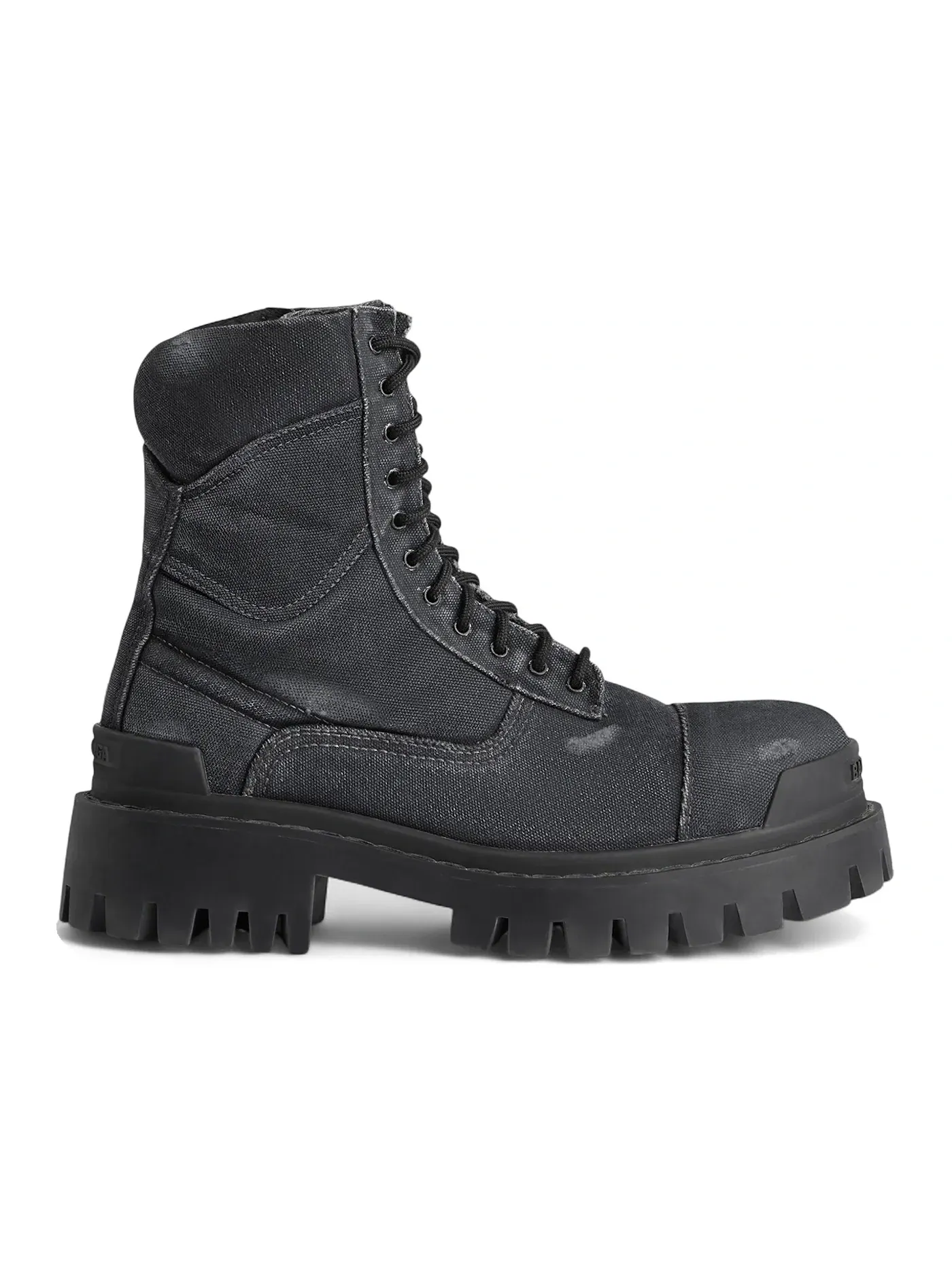 Ботинки мужские Balenciaga Combat Strike, с изношенным эффектом — изображение 1 из 1, черный