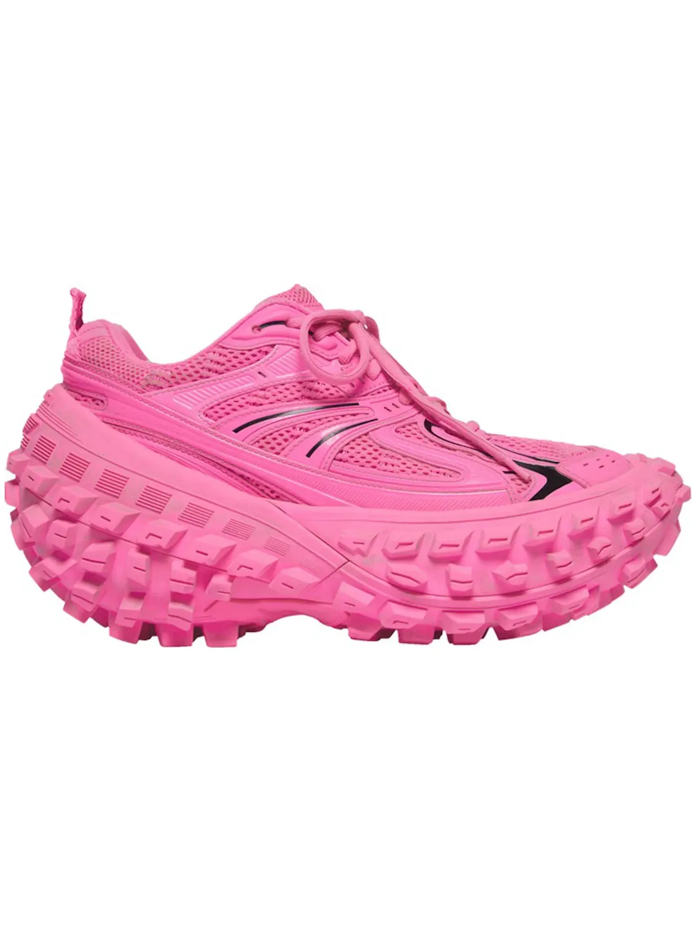 Кроссовки женские Balenciaga Defender Pink/Black с массивной подошвой — изображение 1 из 1, розовый/черный