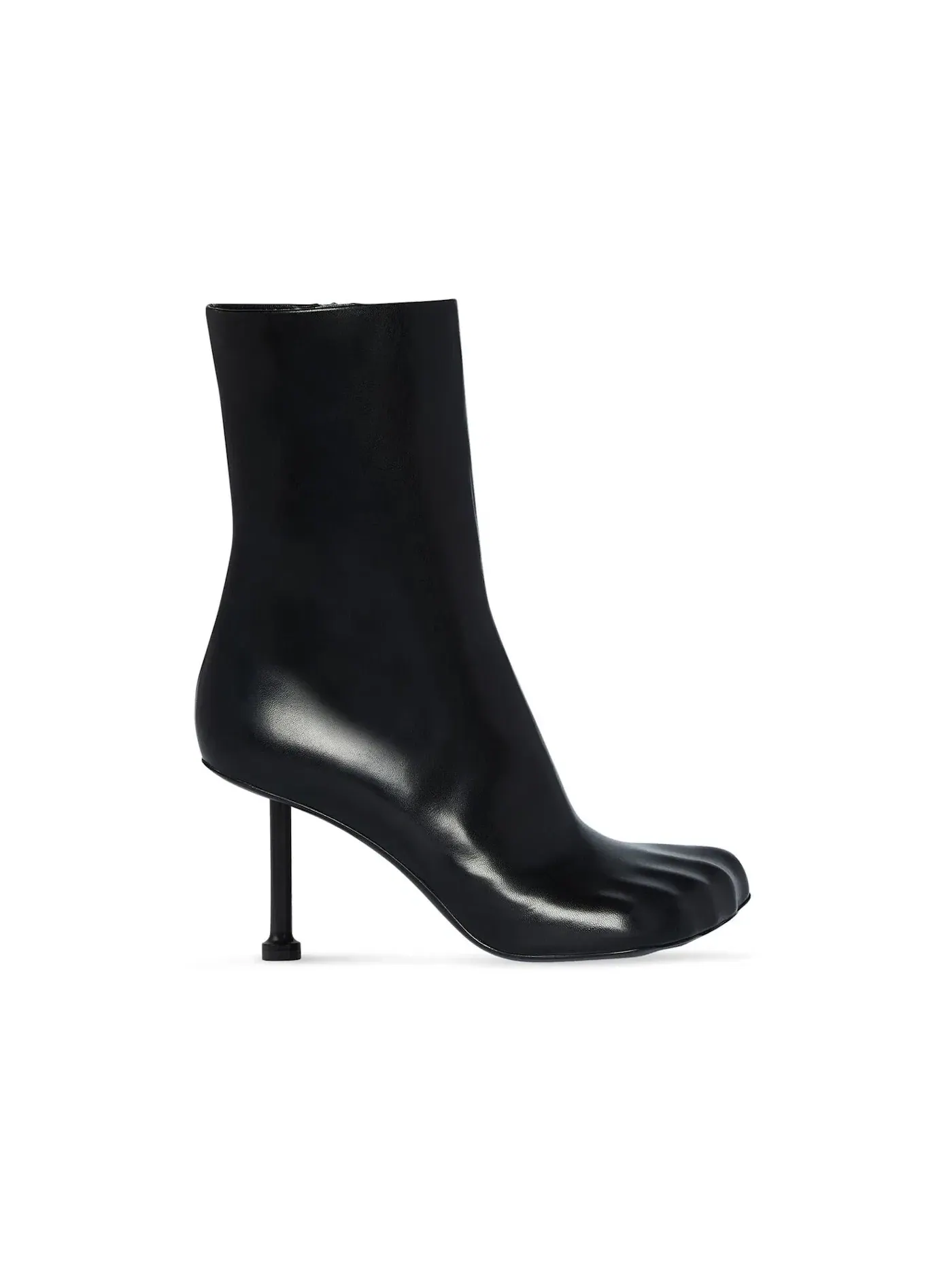 Ботильоны Balenciaga Fetish 80mm Bootie, черные, из овчины, на каблуке 80 мм