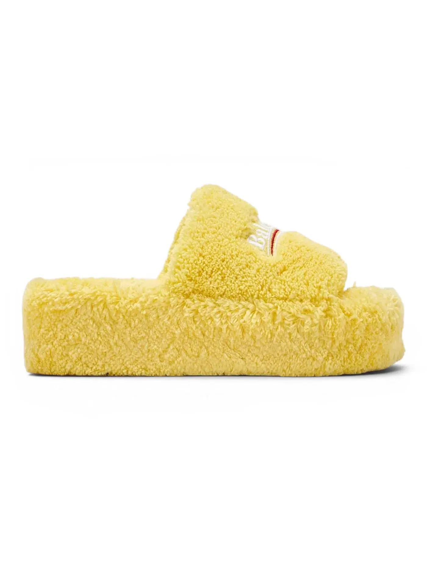 Босоножки женские Balenciaga Furry Platform Sandal, на платформе с мехом