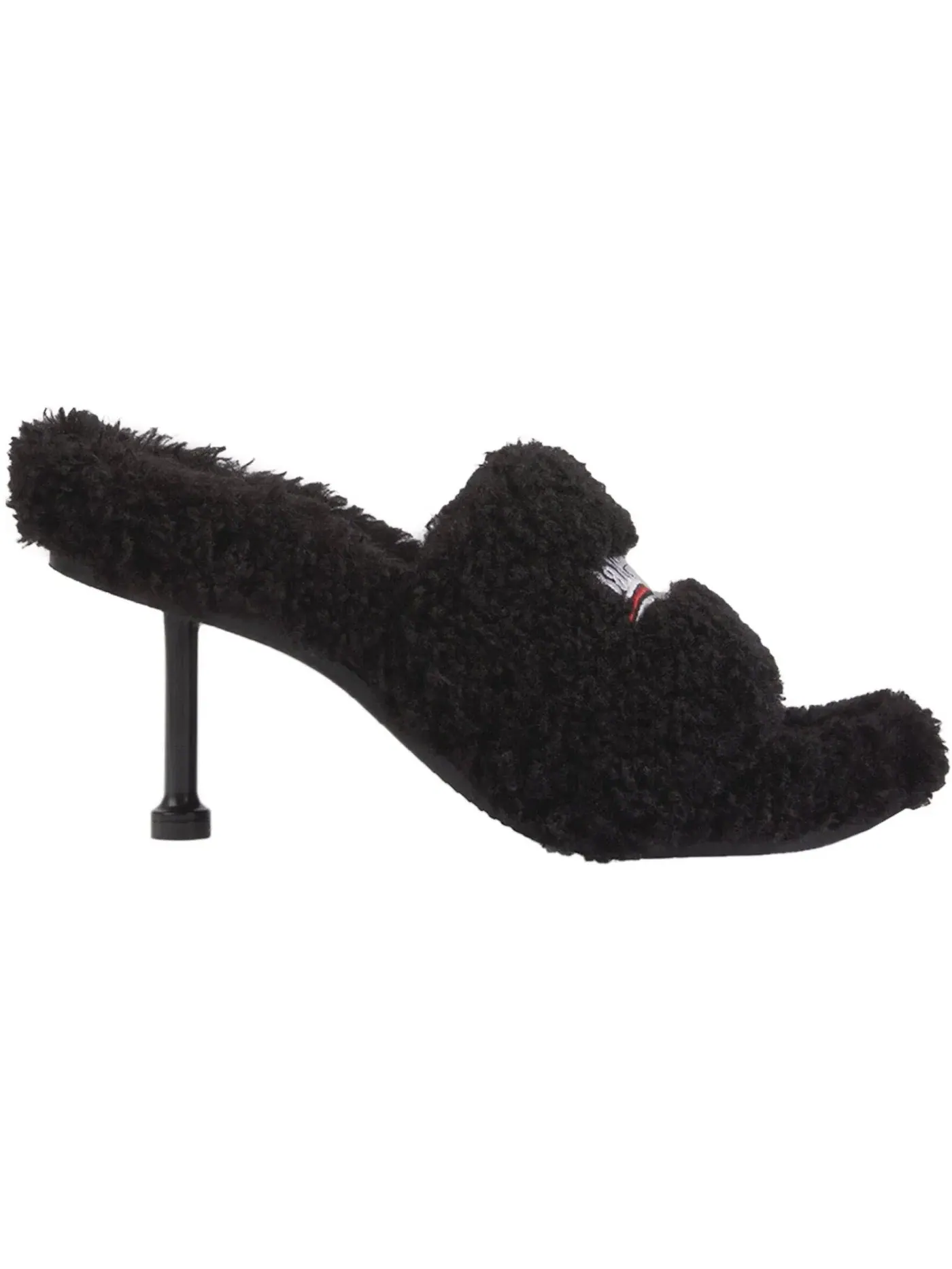 Босоножки Balenciaga Furry Sandal M80, на каблуке, искусственный мех