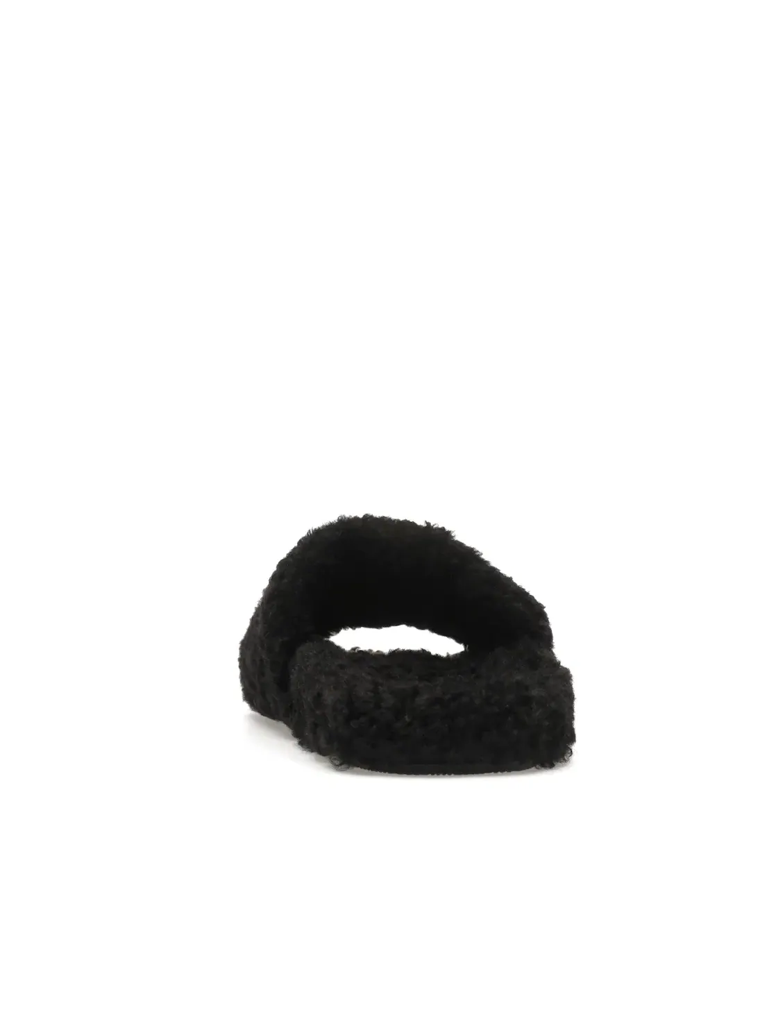 Шлепанцы мужские Balenciaga Furry Slide, с мехом — изображение 4 из 4, черный/белый/красный