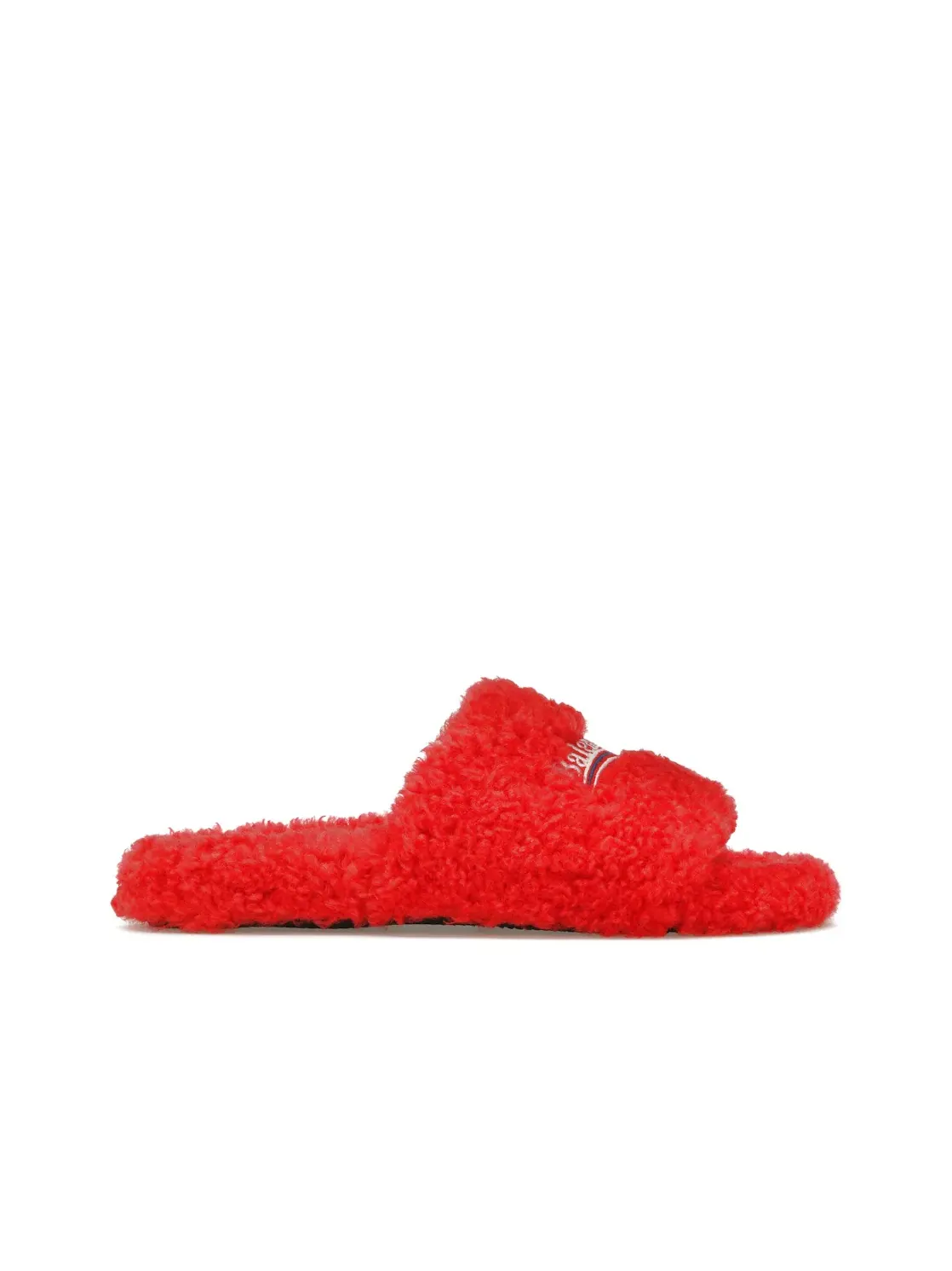 Шлепанцы женские Balenciaga Furry Slide с мехом