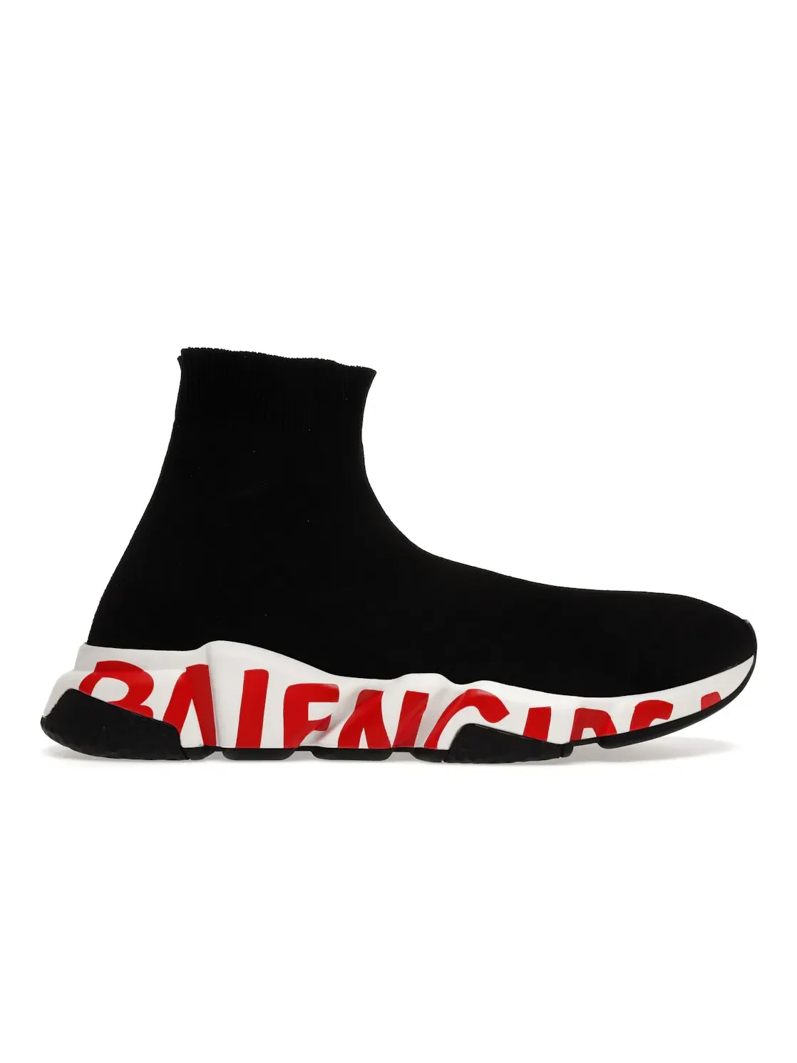 Кроссовки мужские Balenciaga Graffiti Speed, с принтом — изображение 1 из 4, черный/красный/белый