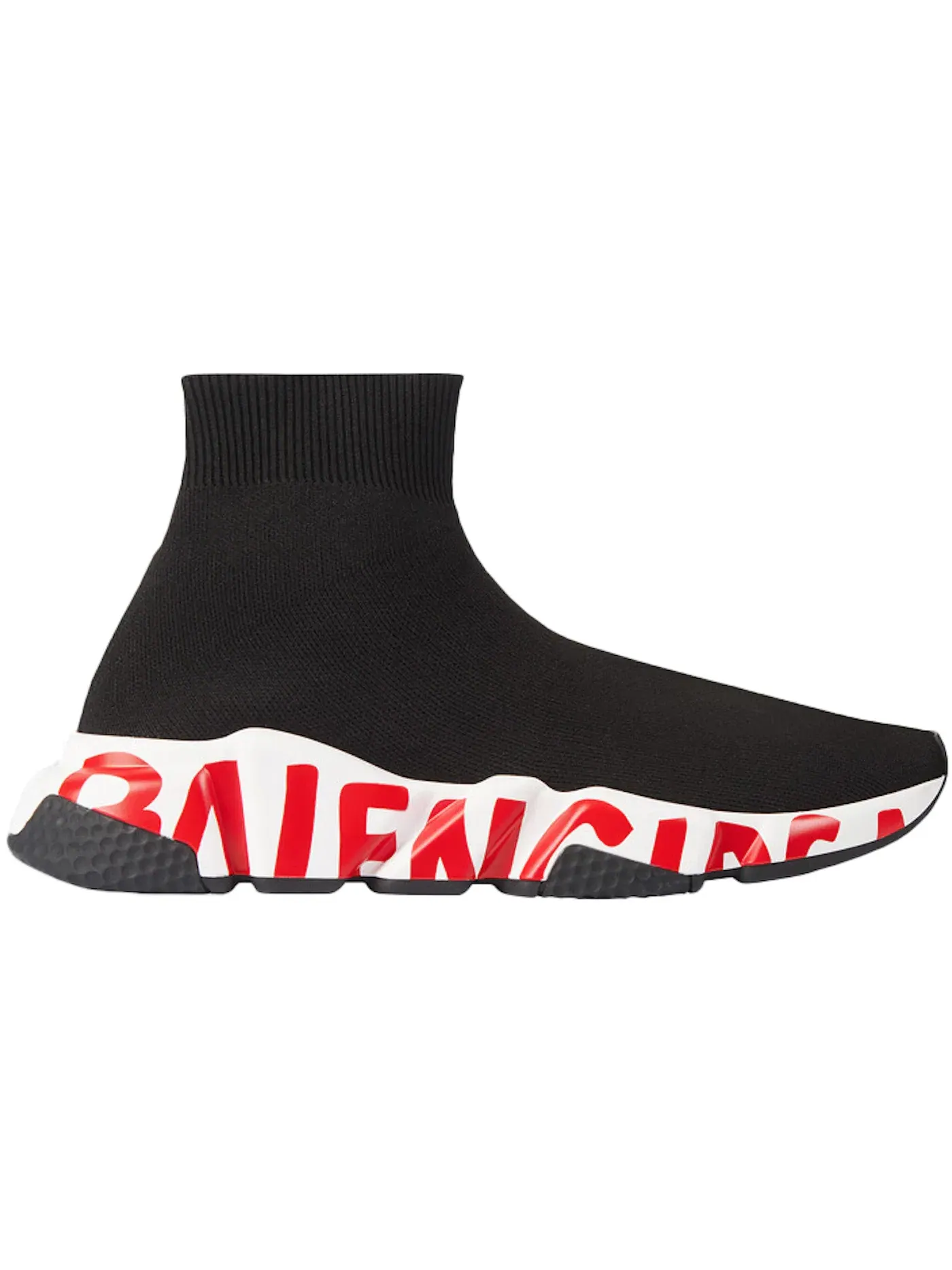 Кроссовки женские Balenciaga Graffiti Speed — изображение 1 из 1, черный/красный/белый