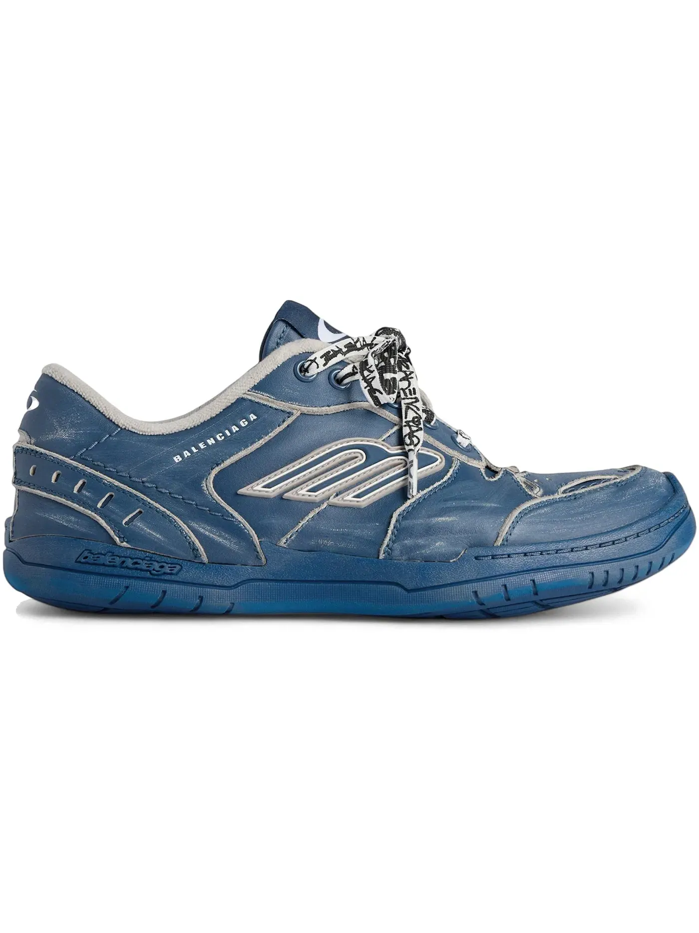 Кроссовки мужские Balenciaga Hamptons Sneaker, с эффектом износа — изображение 1 из 1, темно-синий