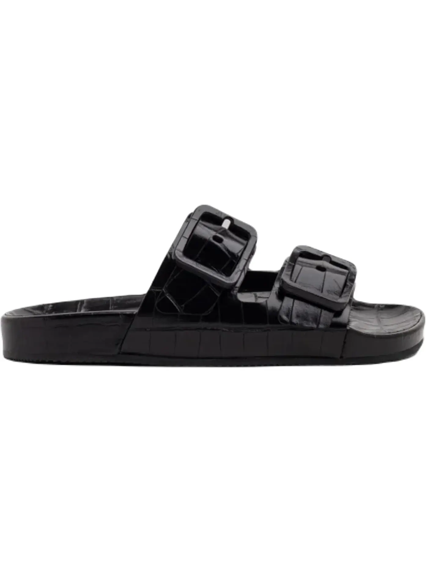 Сандалии женские Balenciaga Mallorca Croc Sandals, с рельефным принтом под крокодила