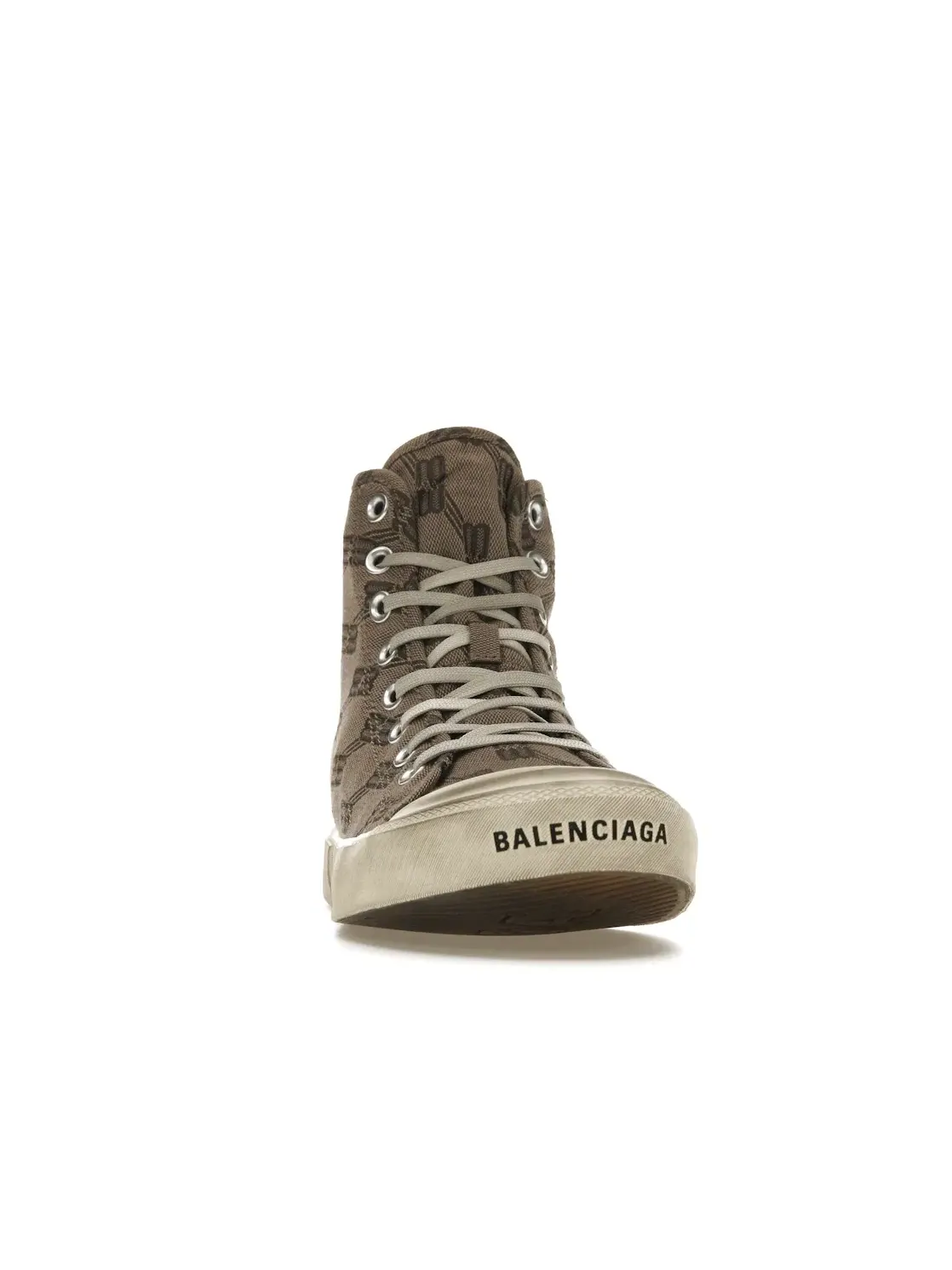 Кроссовки Balenciaga Paris High Top с принтом BB Monogram — изображение 2 из 4
