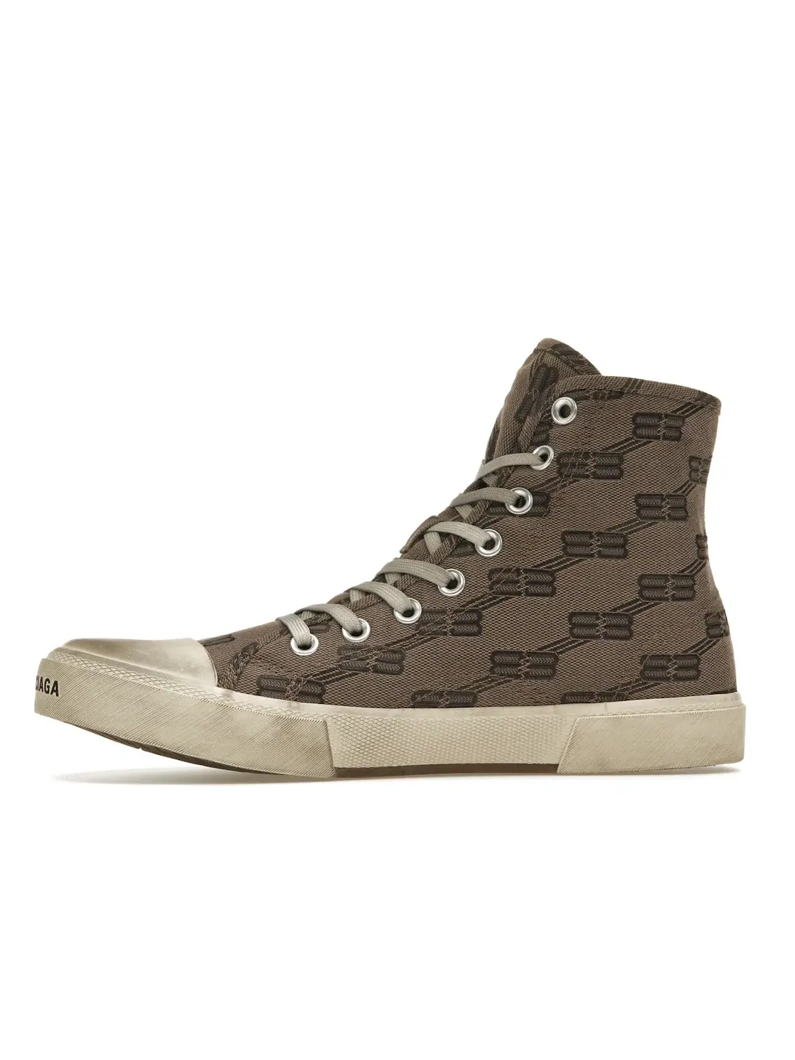 Кроссовки Balenciaga Paris High Top с принтом BB Monogram — изображение 3 из 4