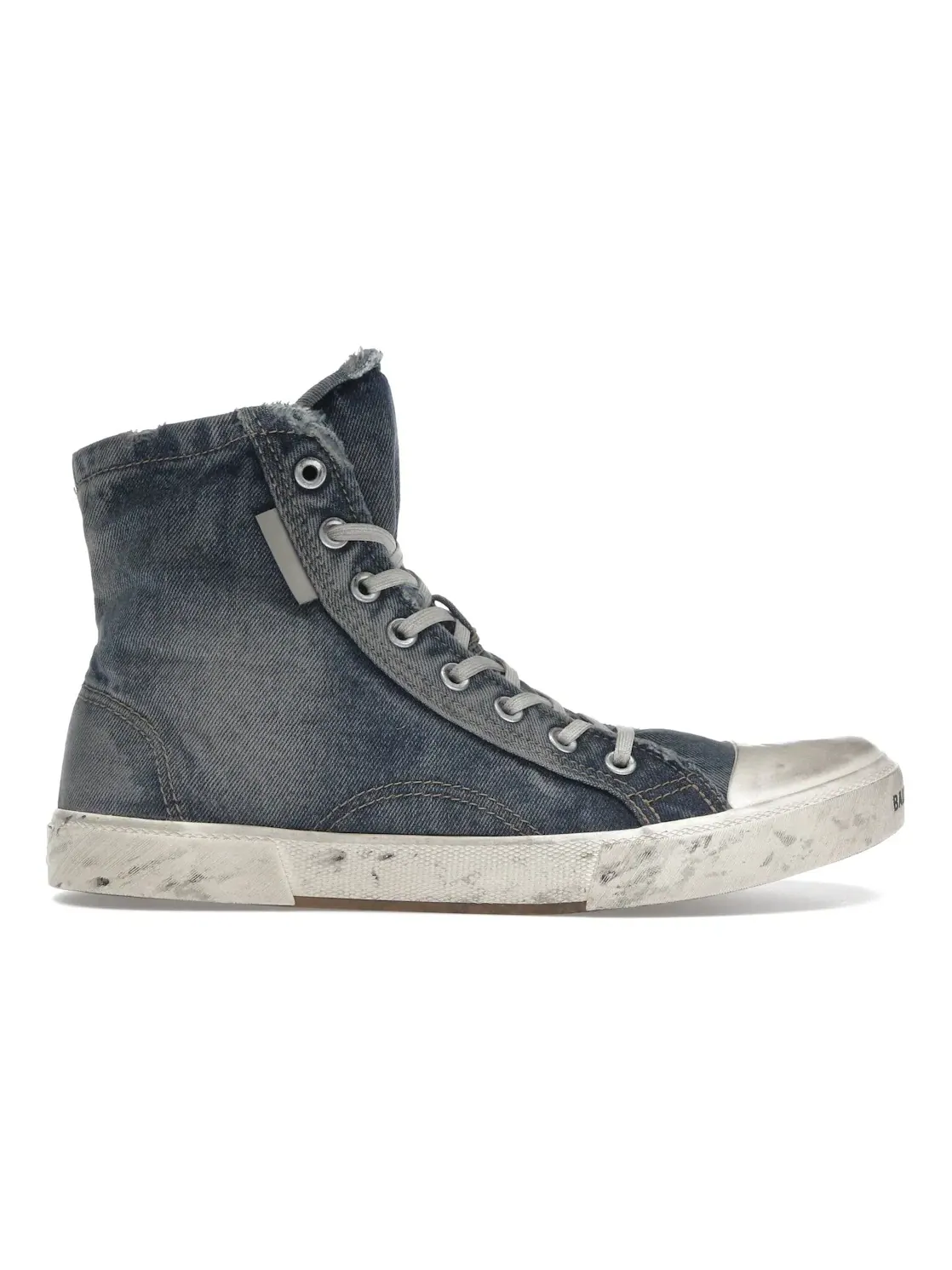 Кроссовки мужские Balenciaga Paris High Top, с принтом — изображение 1 из 4, синий/бежевый