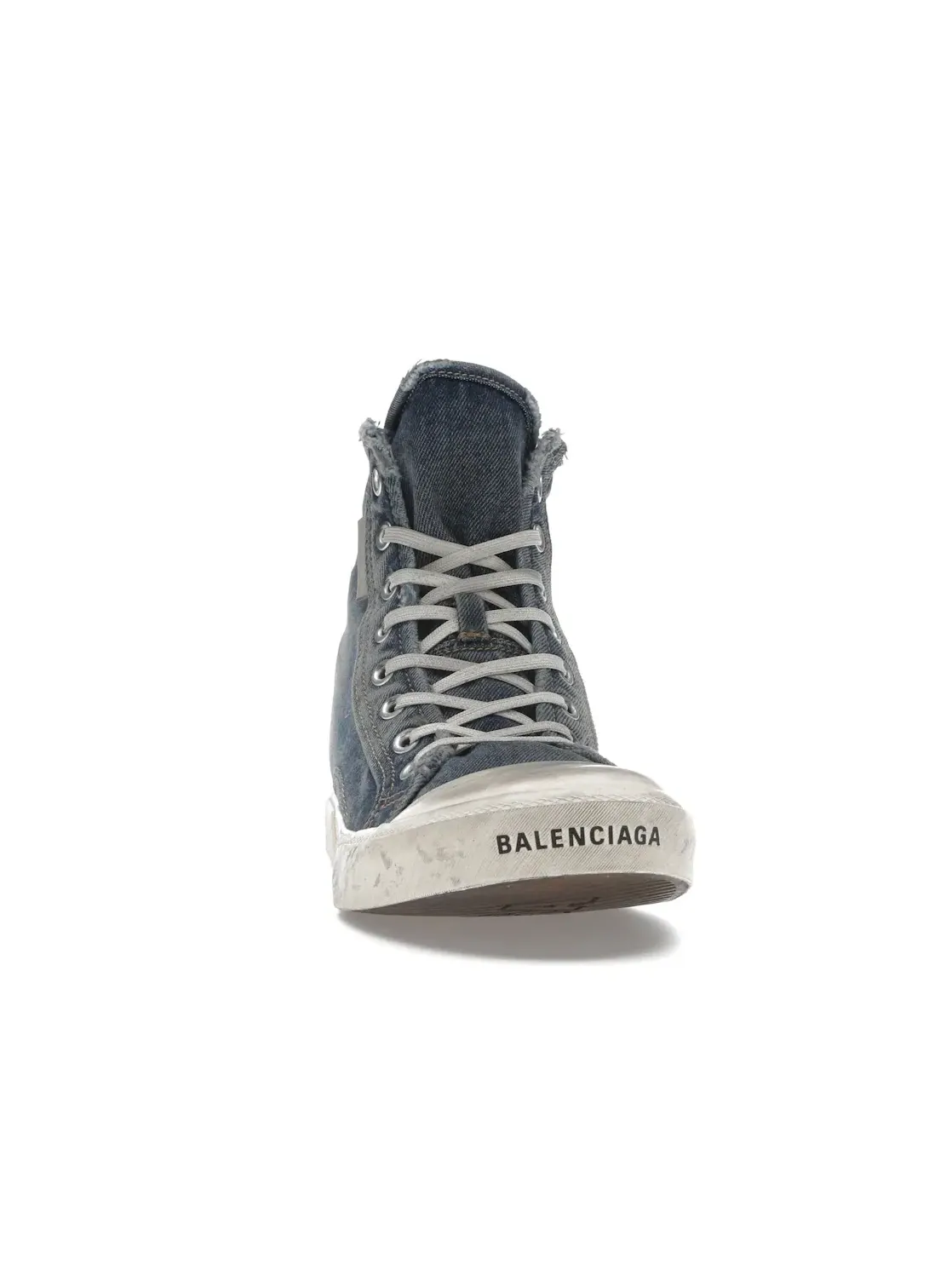 Кроссовки мужские Balenciaga Paris High Top, с принтом — изображение 2 из 4, синий/бежевый