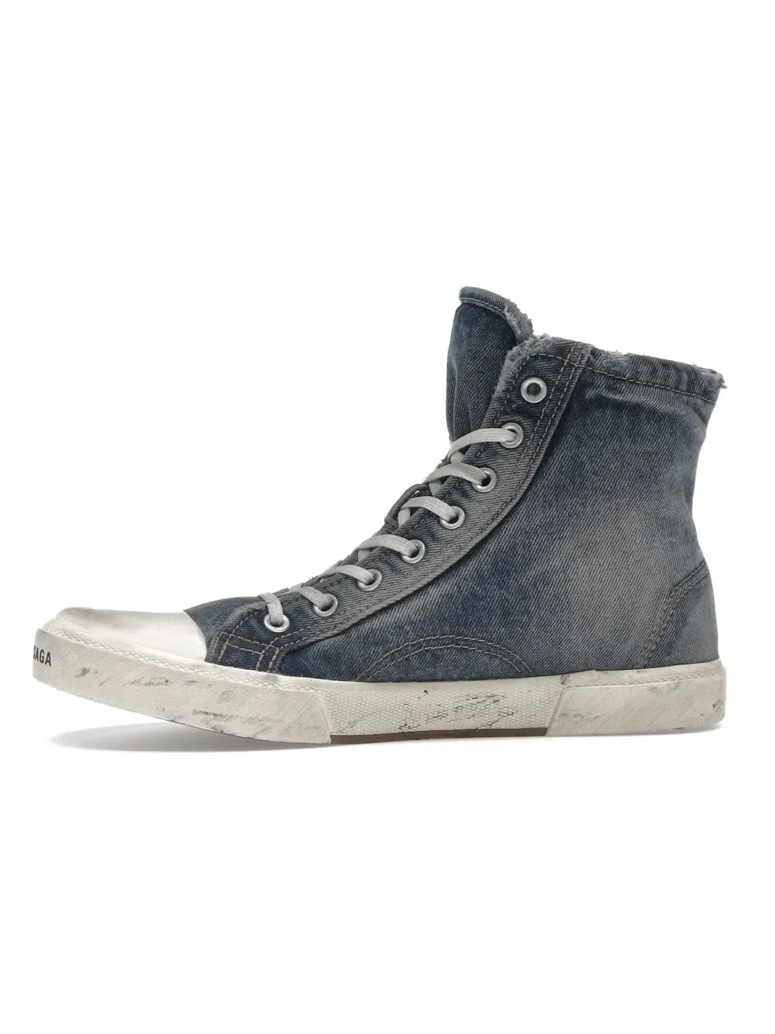Кроссовки мужские Balenciaga Paris High Top, с принтом — изображение 3 из 4, синий/бежевый