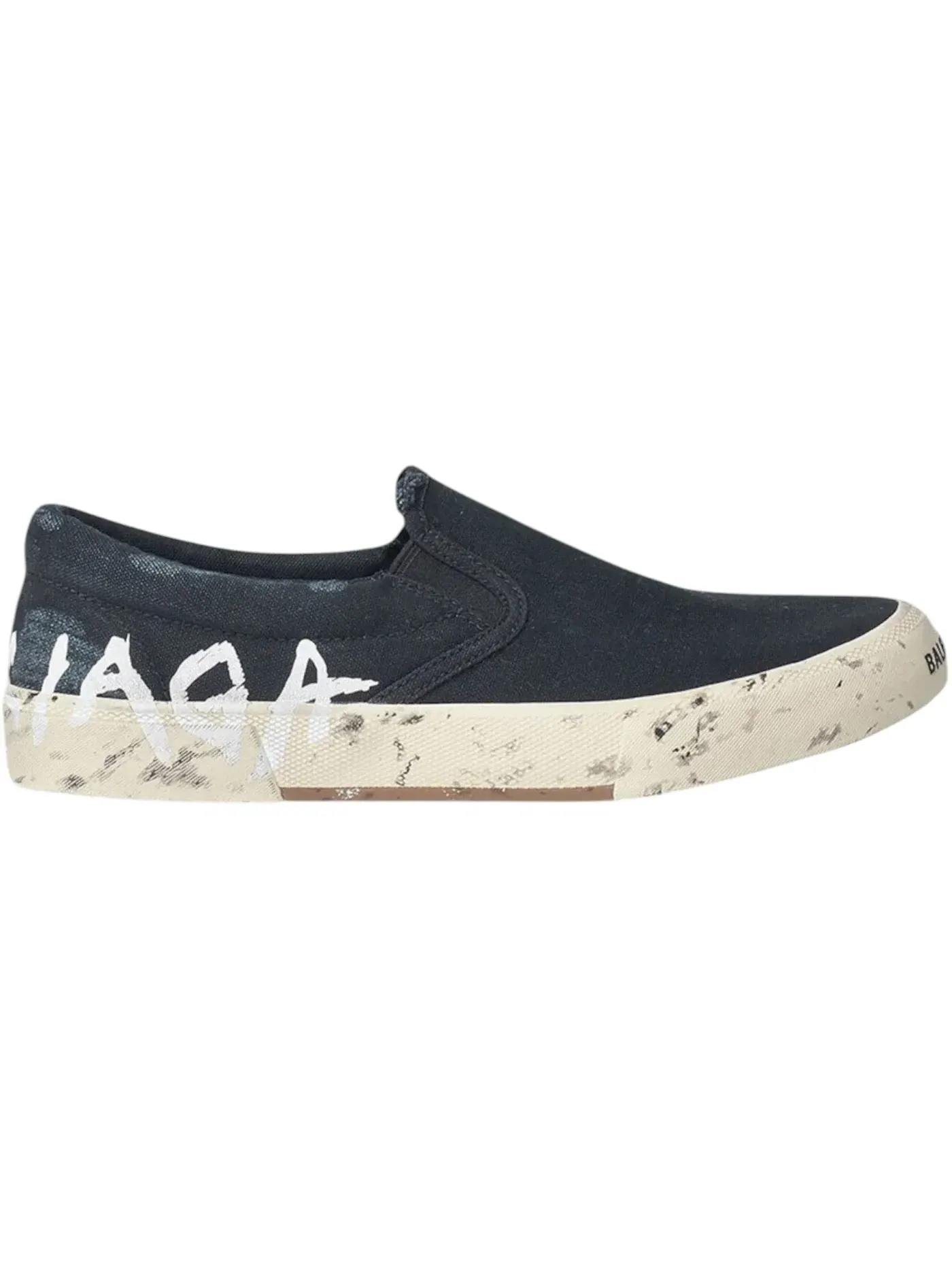 Кеды-слипоны женские Balenciaga Paris Slip On Low черные — изображение 1 из 1, черный