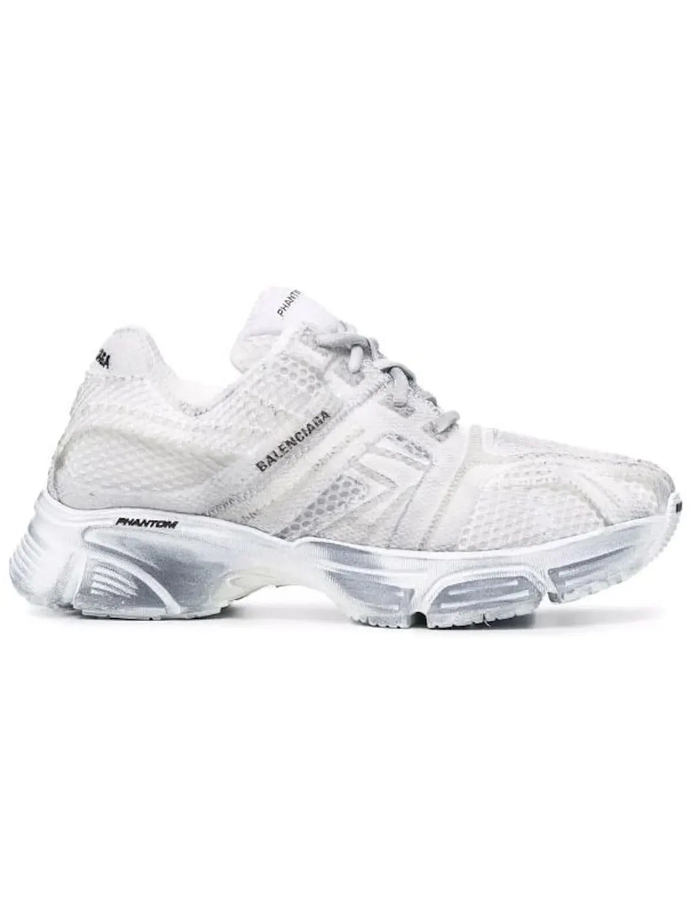 Кроссовки Balenciaga Phantom White с эффектом потертости — изображение 1 из 1, белый