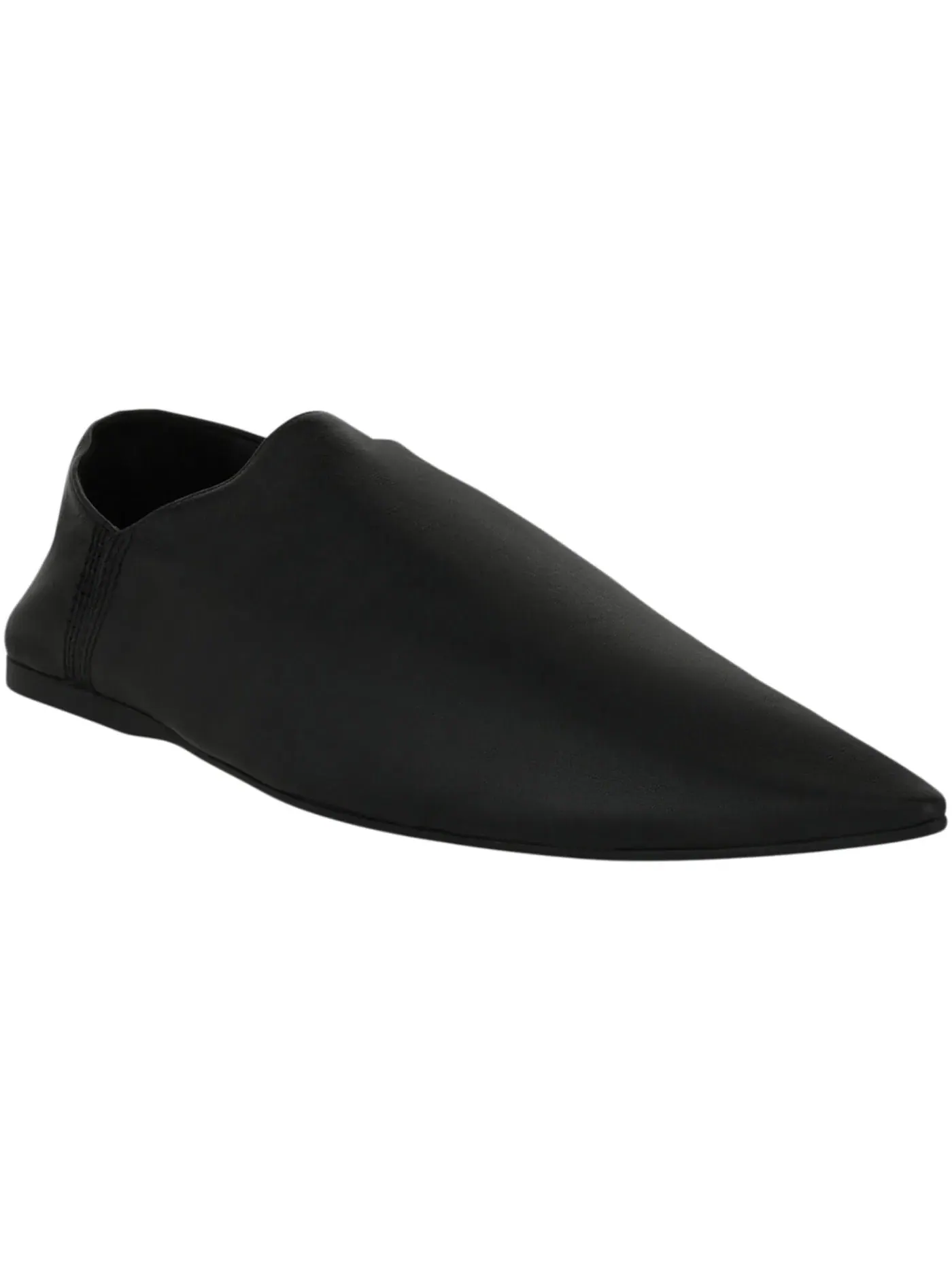 Туфли мужские Balenciaga кожаные Pointed Leather Flats, заостренный носок — изображение 2 из 3, черный