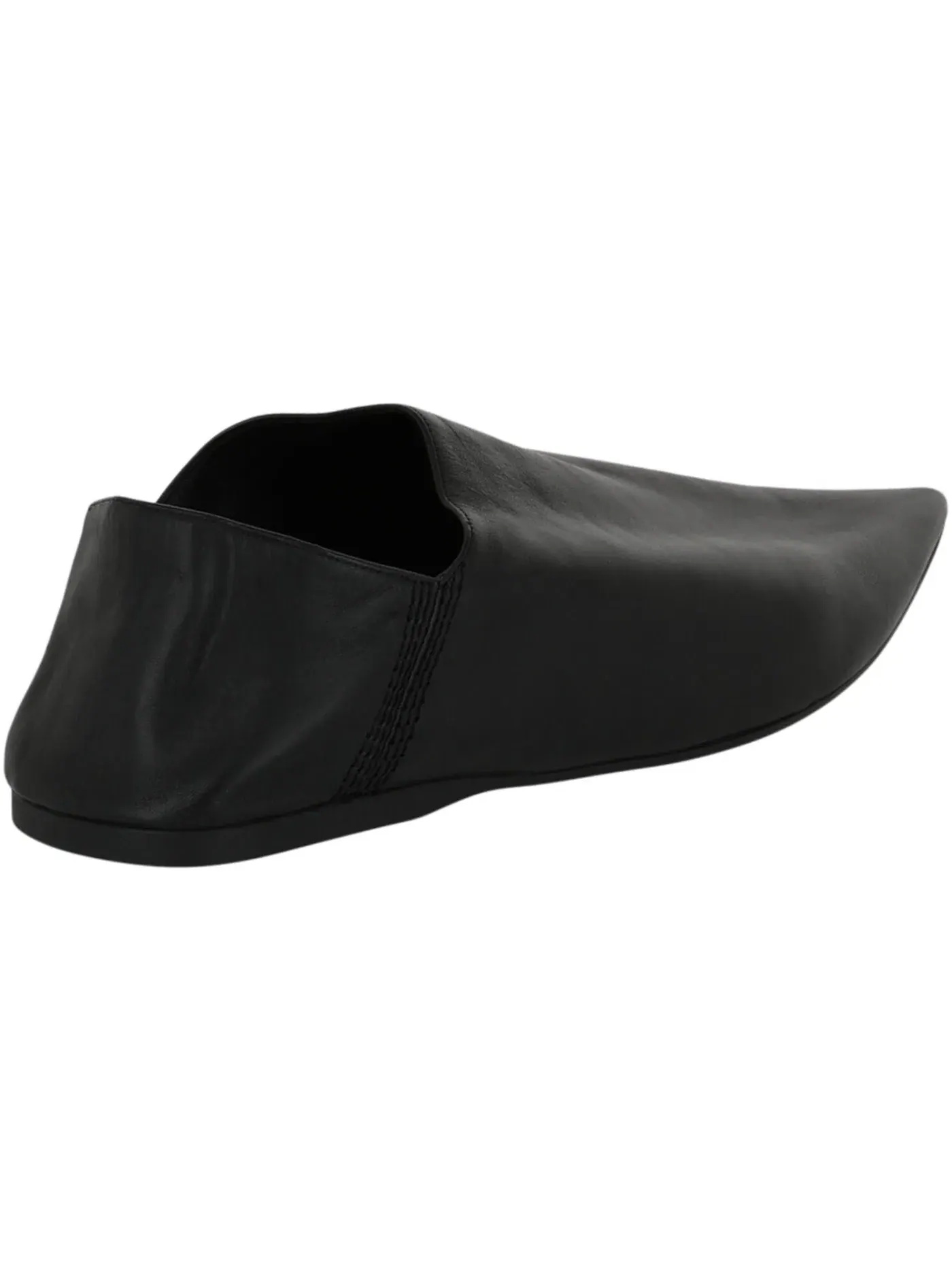 Туфли мужские Balenciaga кожаные Pointed Leather Flats, заостренный носок — изображение 3 из 3, черный