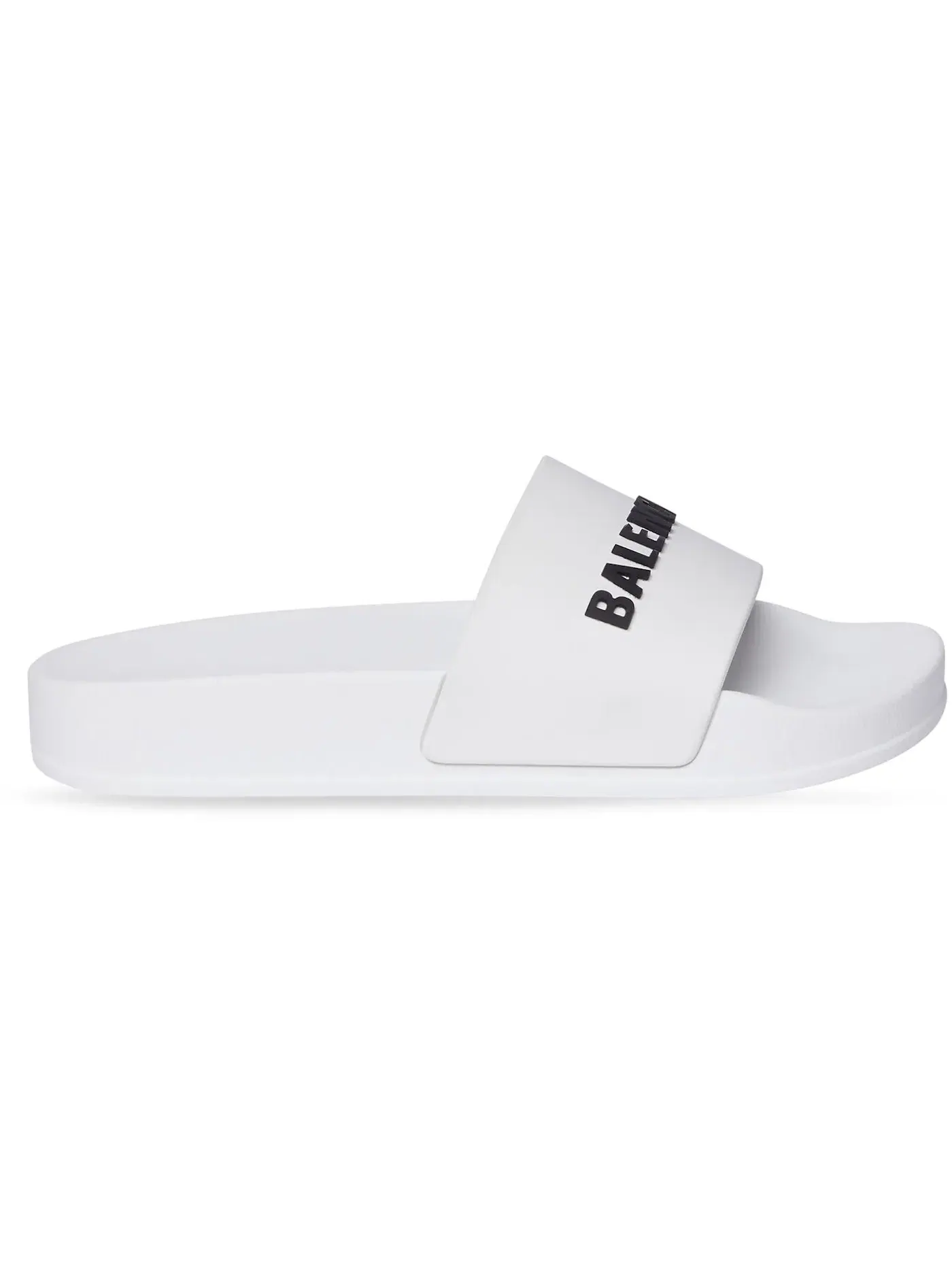 Детские шлепанцы Balenciaga Pool Slide, с принтом — изображение 1 из 1, белый/черный