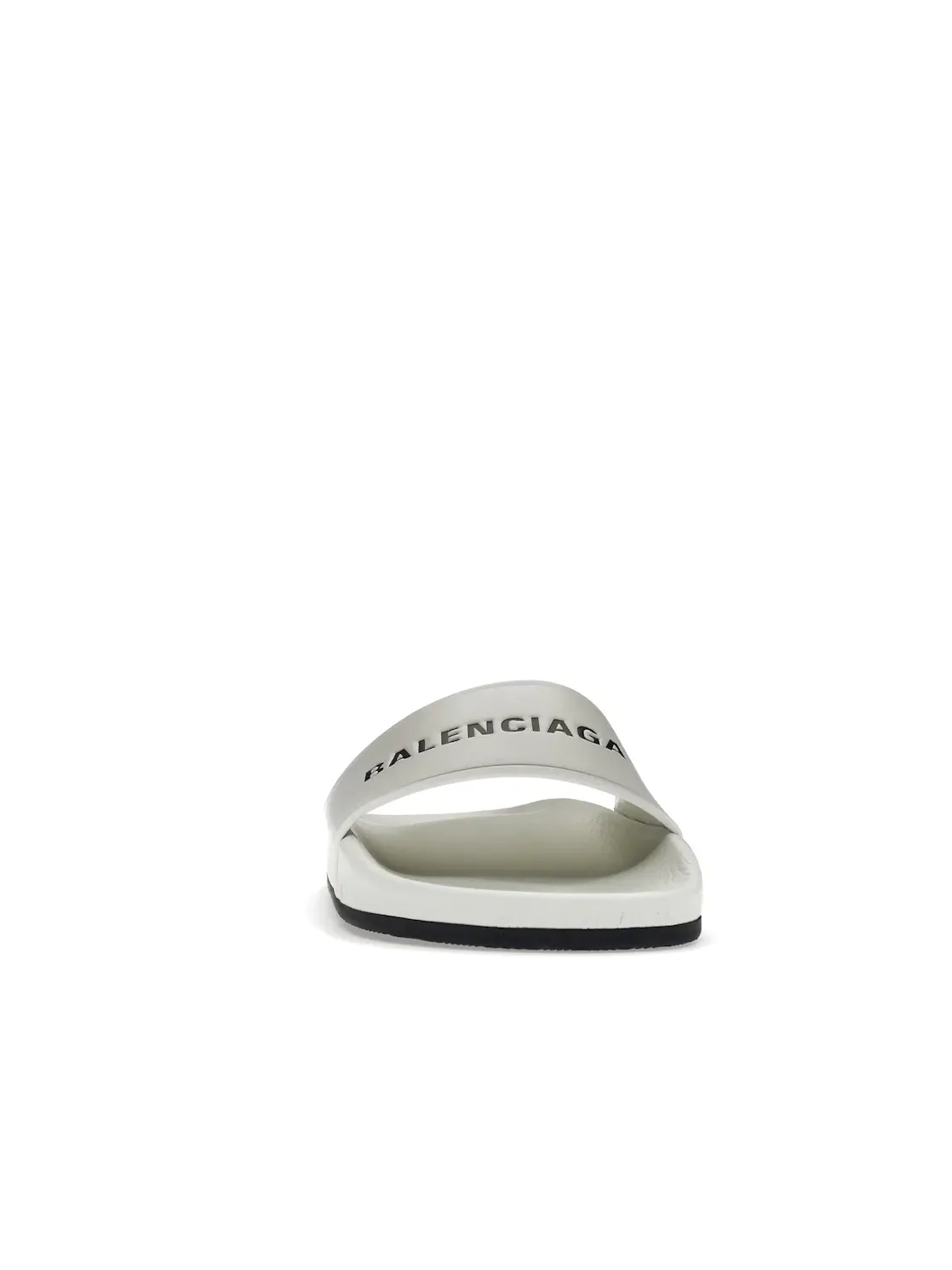 Шлепанцы женские Balenciaga Pool Slide с принтом — изображение 2 из 4, белый/черный