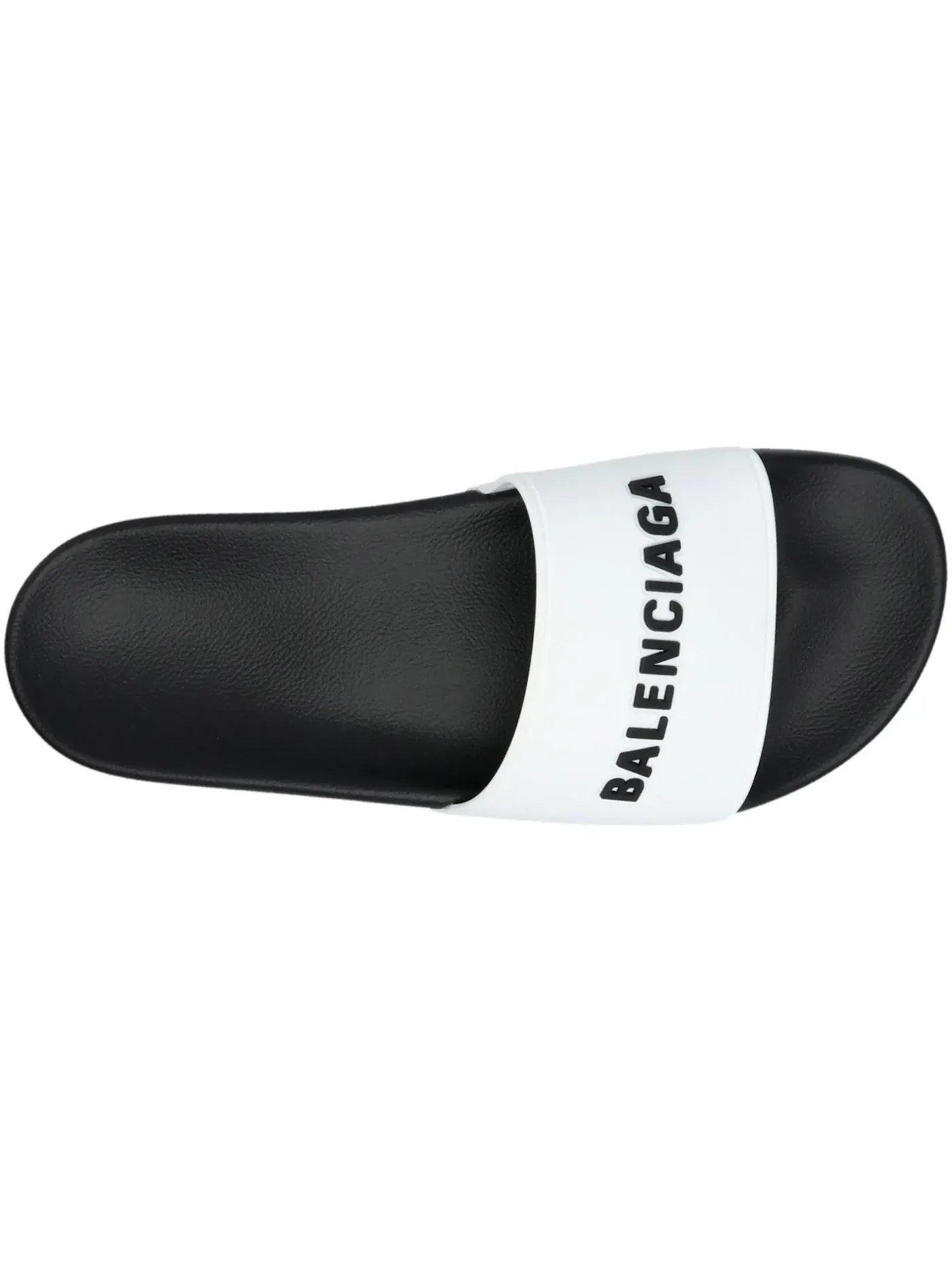Шлепанцы Balenciaga Pool Slides, с логотипом — изображение 2 из 2, белый черный